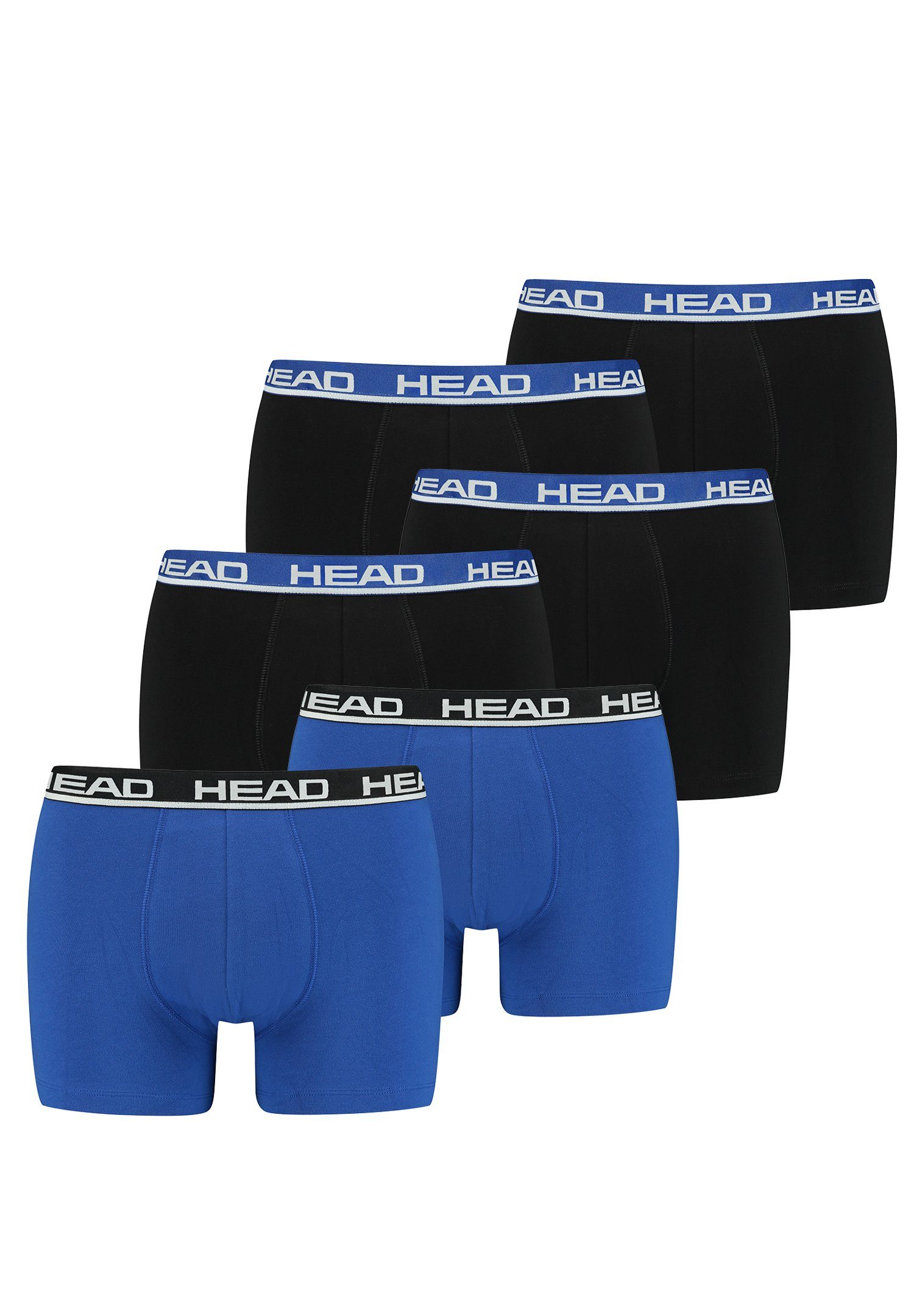 Head Boxershorts Head Basic Boxer 6P (Spar-Set, 6-St., 6er-Pack) Blue Black/Black Blue