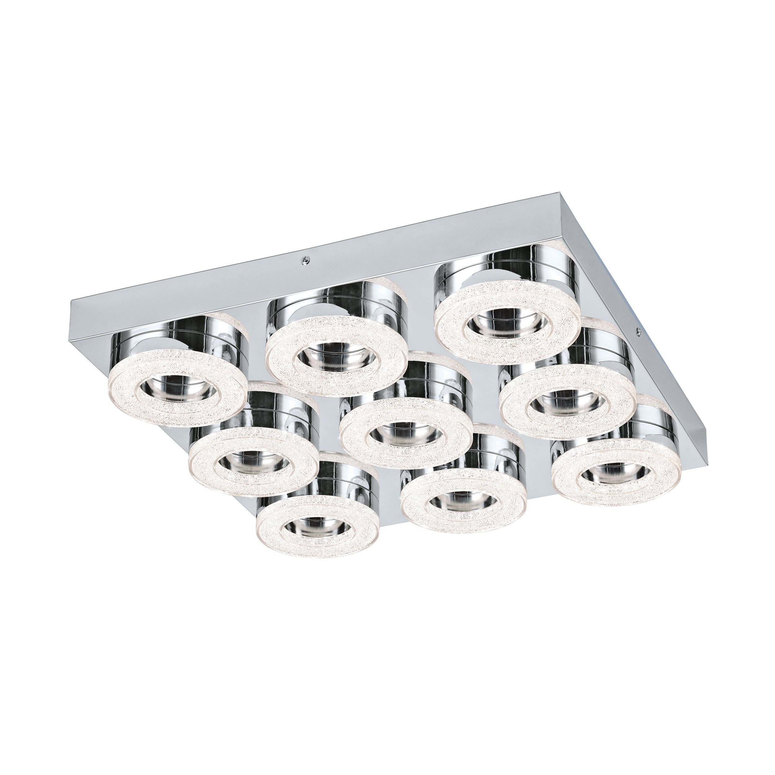 EGLO LED Deckenleuchte Fradelo, Leuchtmittel inklusive, Deckenlampe, modern, Wohnzimmerlampe, Schlafzimmerlampe, L x B 44 cm