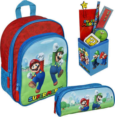 Scooli Kinderrucksack Super Mario (Set, 3-tlg)