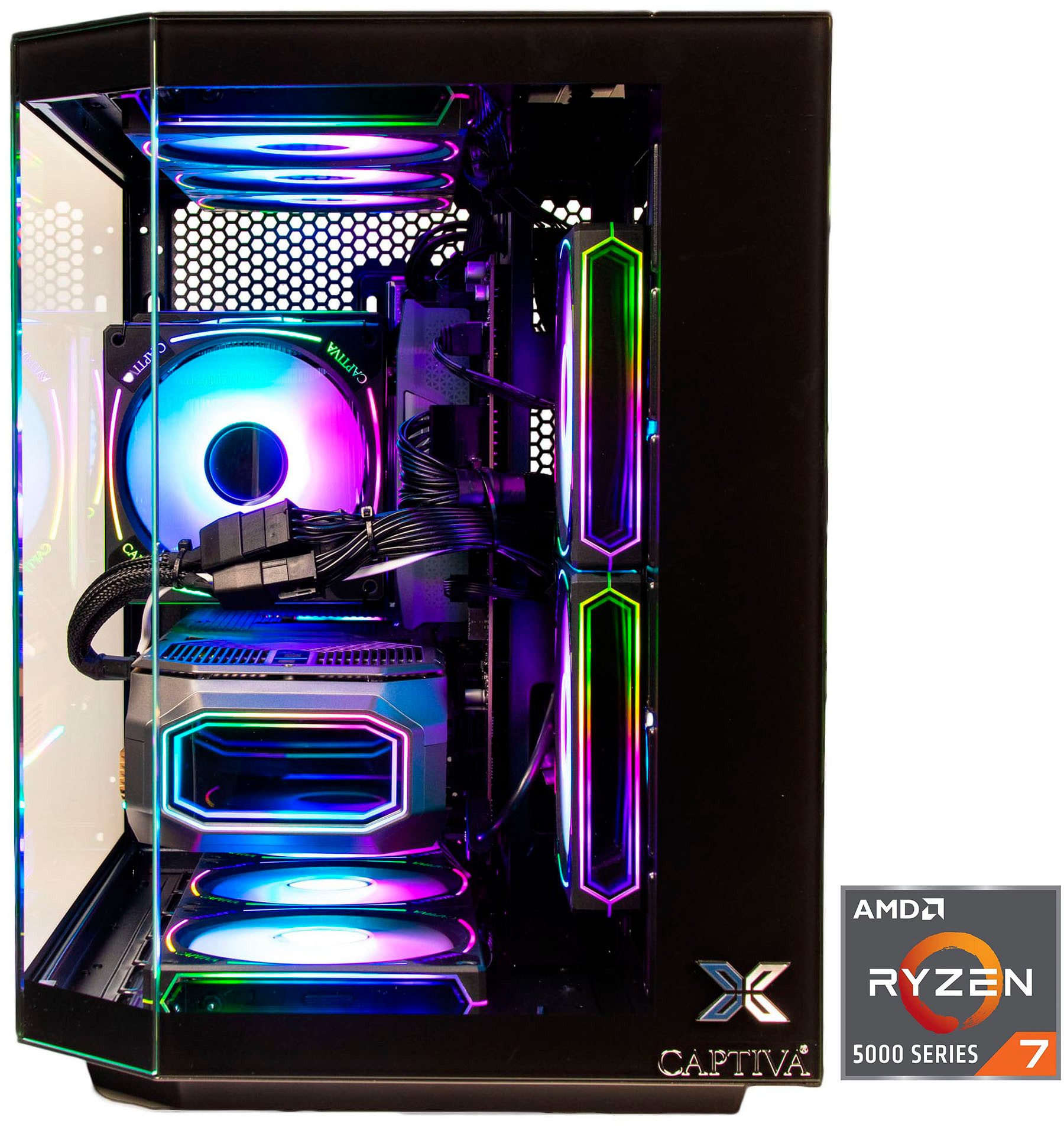 CAPTIVA Highend Gaming R10-4005 Gaming-PC (AMD Ryzen 7 5700X, GeForce® RTX™ 5070, 32 GB RAM, 1000 GB SSD)
