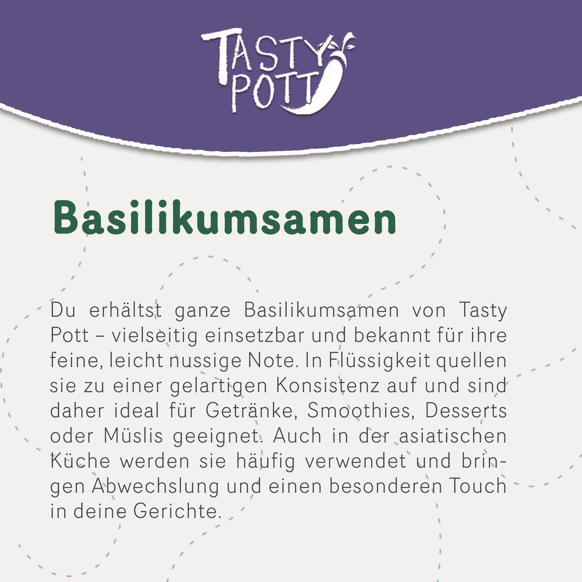 Tasty Samen Tasty Pott Basilikumsamen - im Beutel