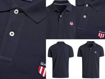 Gant Poloshirt GANT Polo Shirt Retro Shield Polohemd Pique Logo Hemd T-shirt Top Polo