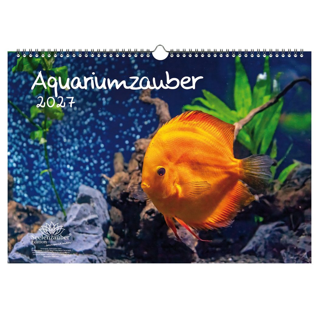 Seelenzauber Wandkalender Aquariumzauber DIN A3 Kalender für 2027 Tiere Aquarium Unterwasser