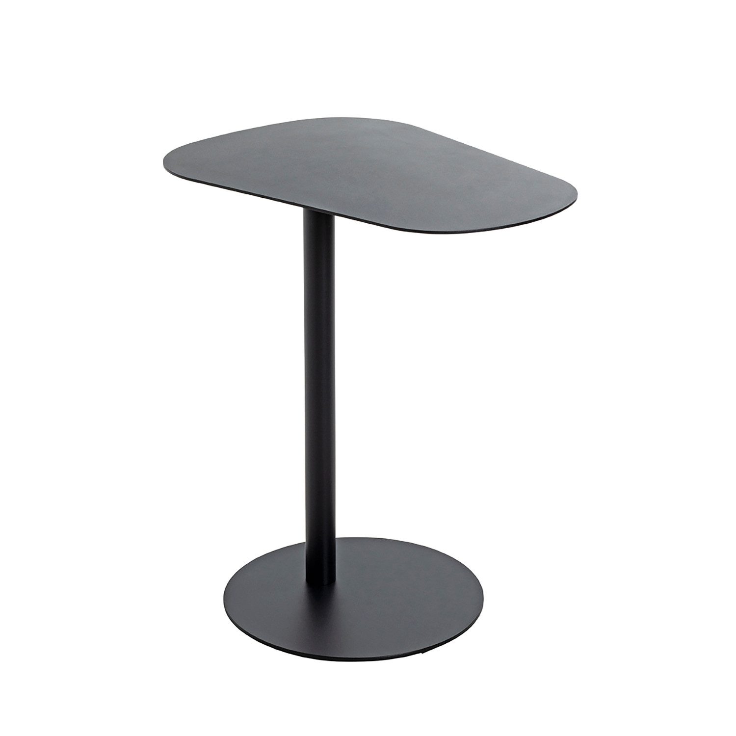 Beistelltisch Tisch - schwarz aus Metall - H. 60cm x B. 53cm - Sofatisch