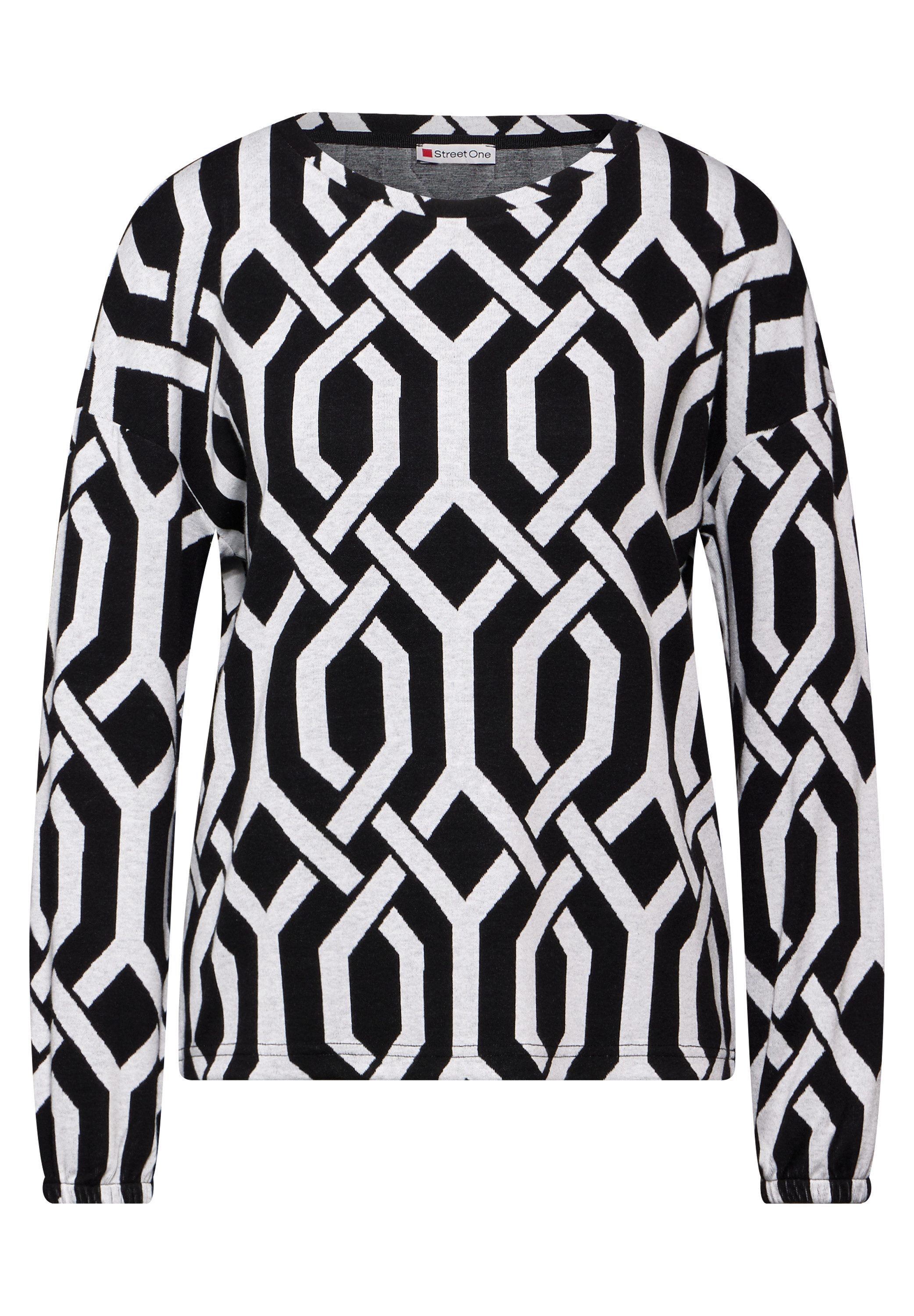 STREET ONE Langarmshirt mit grafischem Muster