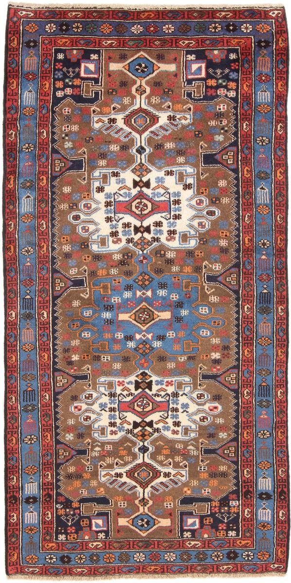 Orientteppich Hamadan 96x196 Handgeknüpfter Orientteppich / Perserteppich Läufer, Nain Trading, rechteckig, Höhe: 8 mm