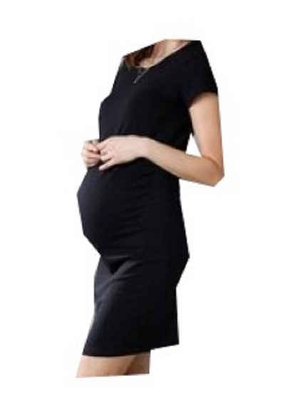 Umstandskleid Neun Monate Umstandskleid Kleid Schwangerschaft schwarz