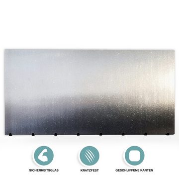 Primedeco Garderobenpaneel Magnetwand und Memoboard aus Glas Metallhintergrund