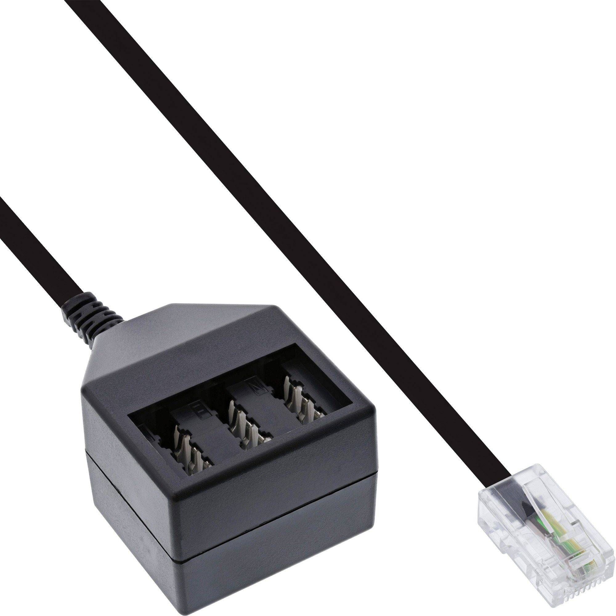InLine® TAE Adapterkabel, RJ45 Stecker auf TAE NFN Dose, 20cm Telefonkabel