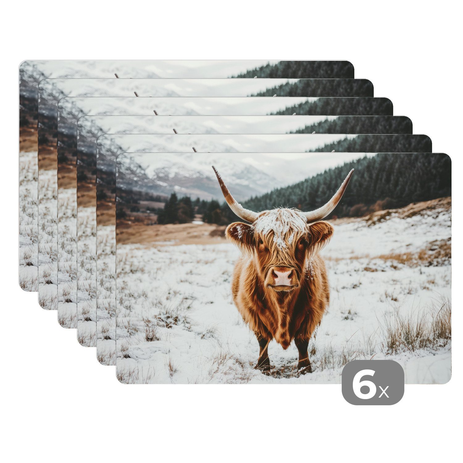 MuchoWow Platzset Schottische Highlander - Landschaft günstig online kaufen