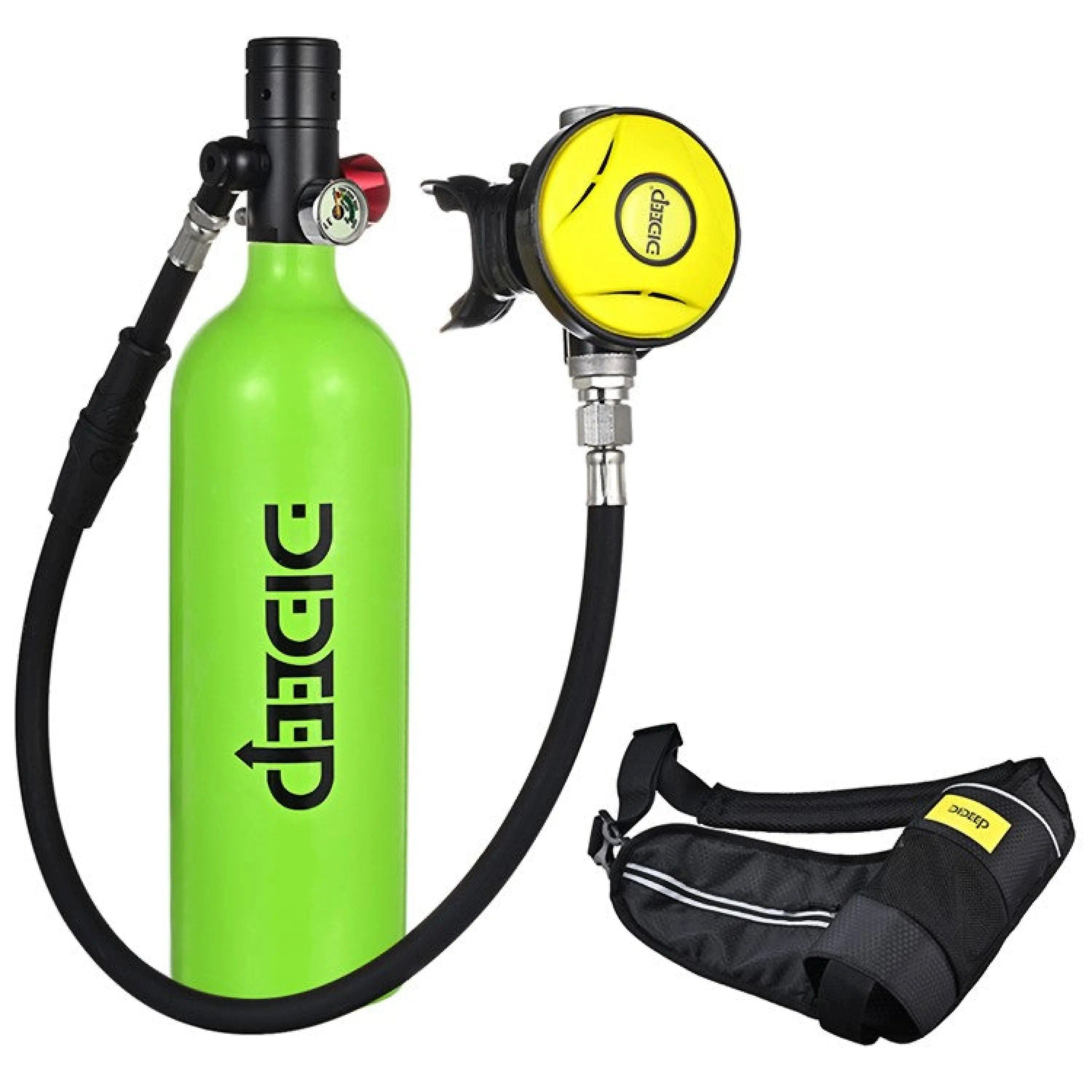 Sport-Knight® Tauchset Mini-Tauchgerät 1L, verschiedene Sets wählbar, Tauchmaske Tauchflasche