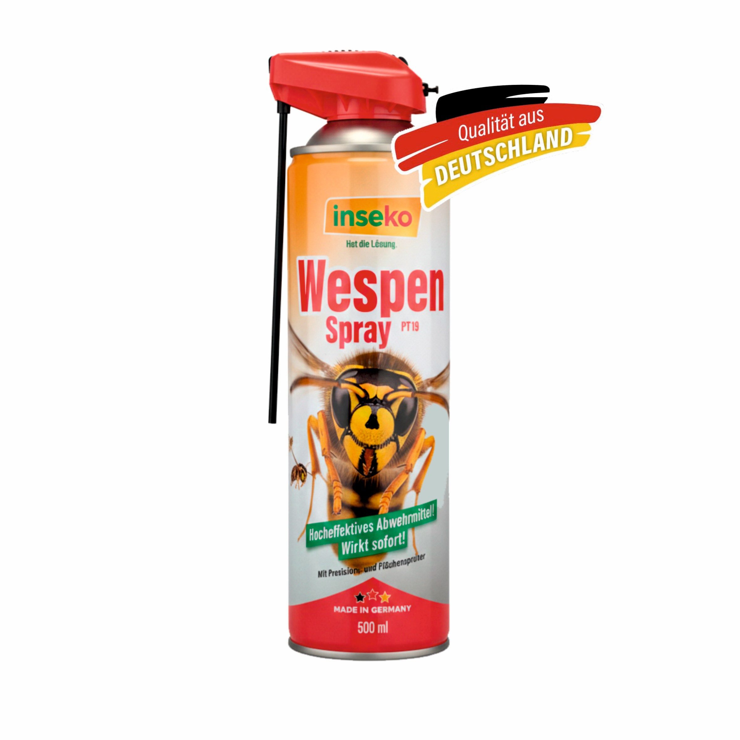 Inseko Wespenspray 1x inseko Wespenspray 500 ml - effektive Sofortwirkung (PT19), 1-St., gegen Wespen und Wespennester