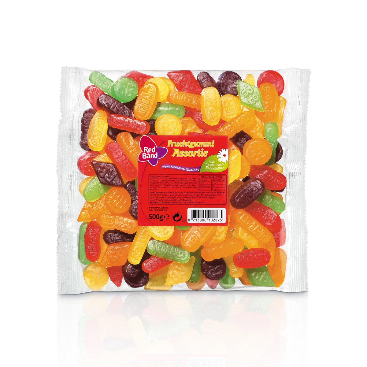 Red Band Süßigkeit, Red Band Fruchtgummi Assortie buntes Englisches Weingummi 500g