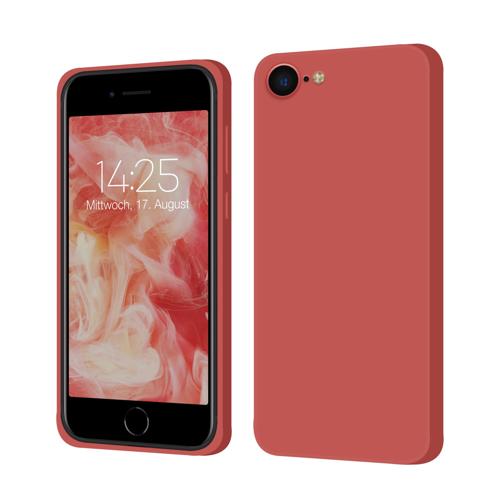 Tec-Expert Handyhülle SoftGrip Cover Hülle für Apple iPhone 7, Handy Case Bumper integrierter Kameraschutz flexibel
