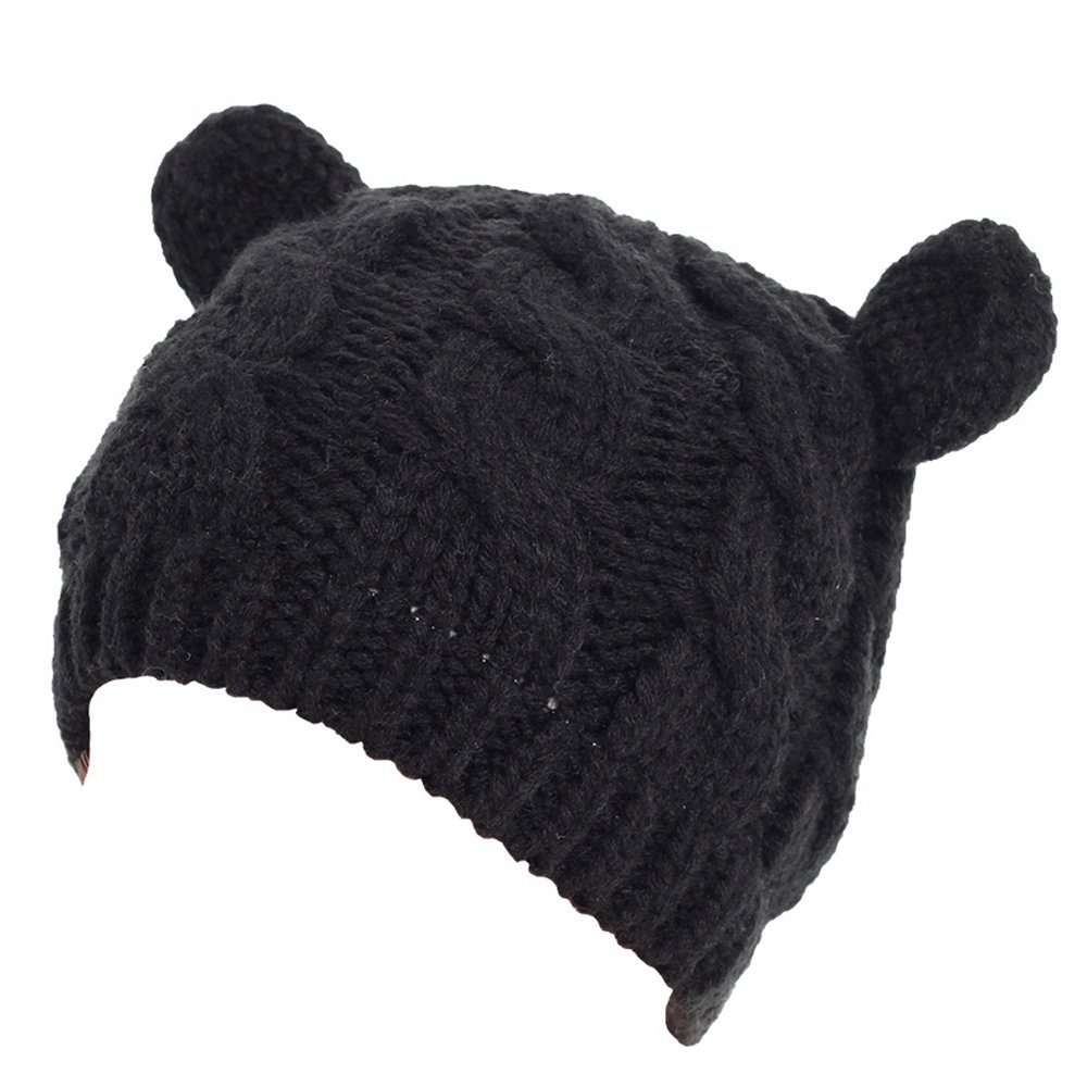 black Mütze, Kleinkind für Baby Neugeborene Winter Geeignet neugeborene Hüte Strickmütze Säuglinge Strickmütze Haiaveng