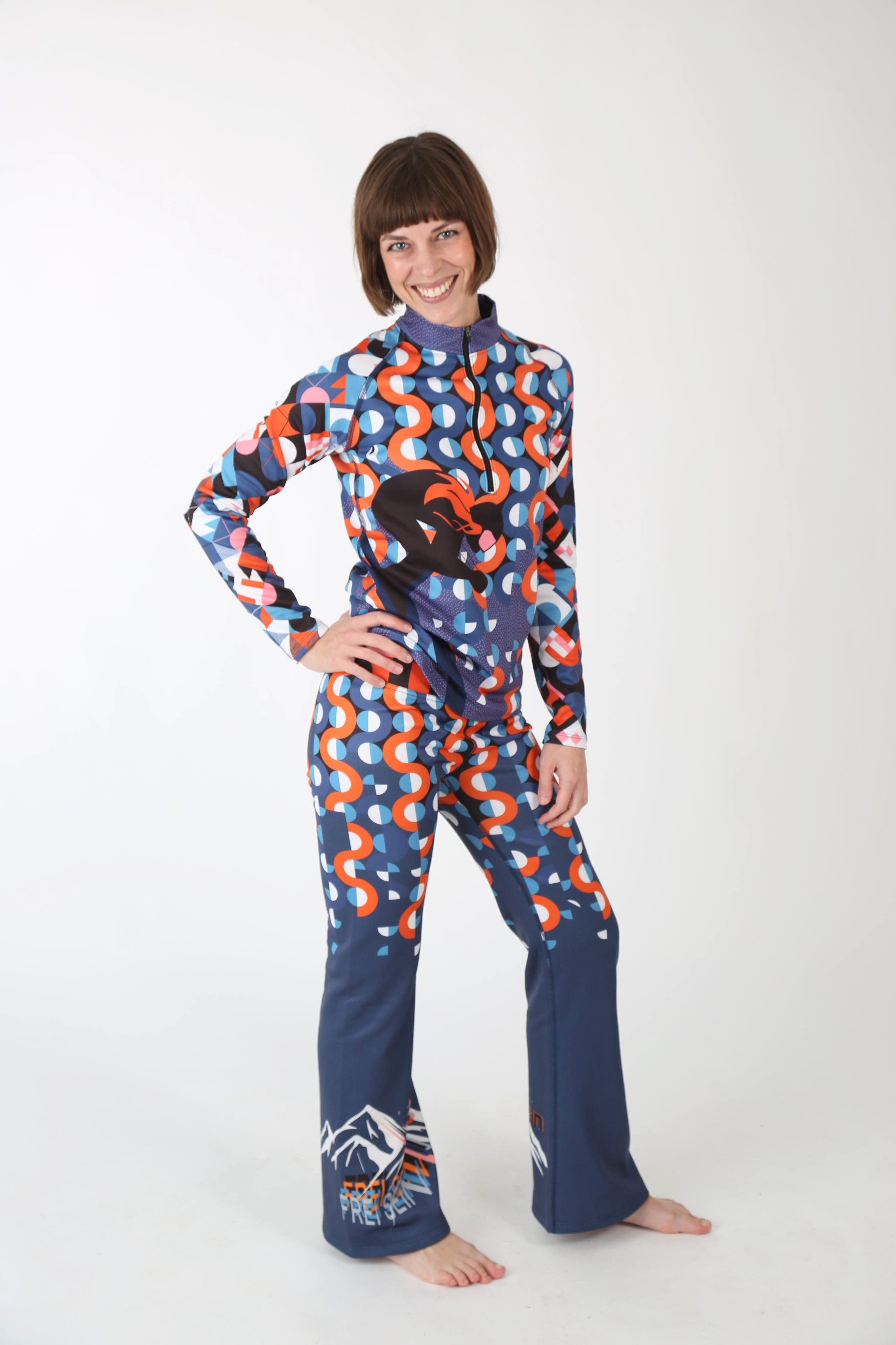 Freisein Project Funktionsshirt AbFahrt Retro-inspirierter Druck