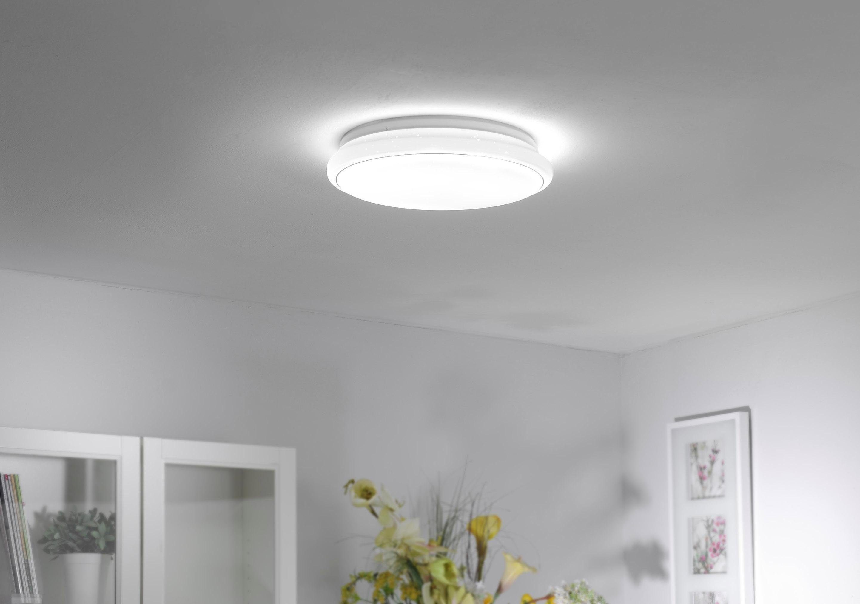 Leuchten Direkt fest JUPITER, Warmweiß, Dimmfunktion, mehrere Neutralweiß, Farbtemeraturregelung integriert, Helligkeitsstufen, 3-Stufen LED 3000K/4000K/5000K Deckenleuchte CCT, Tageslichtweiß