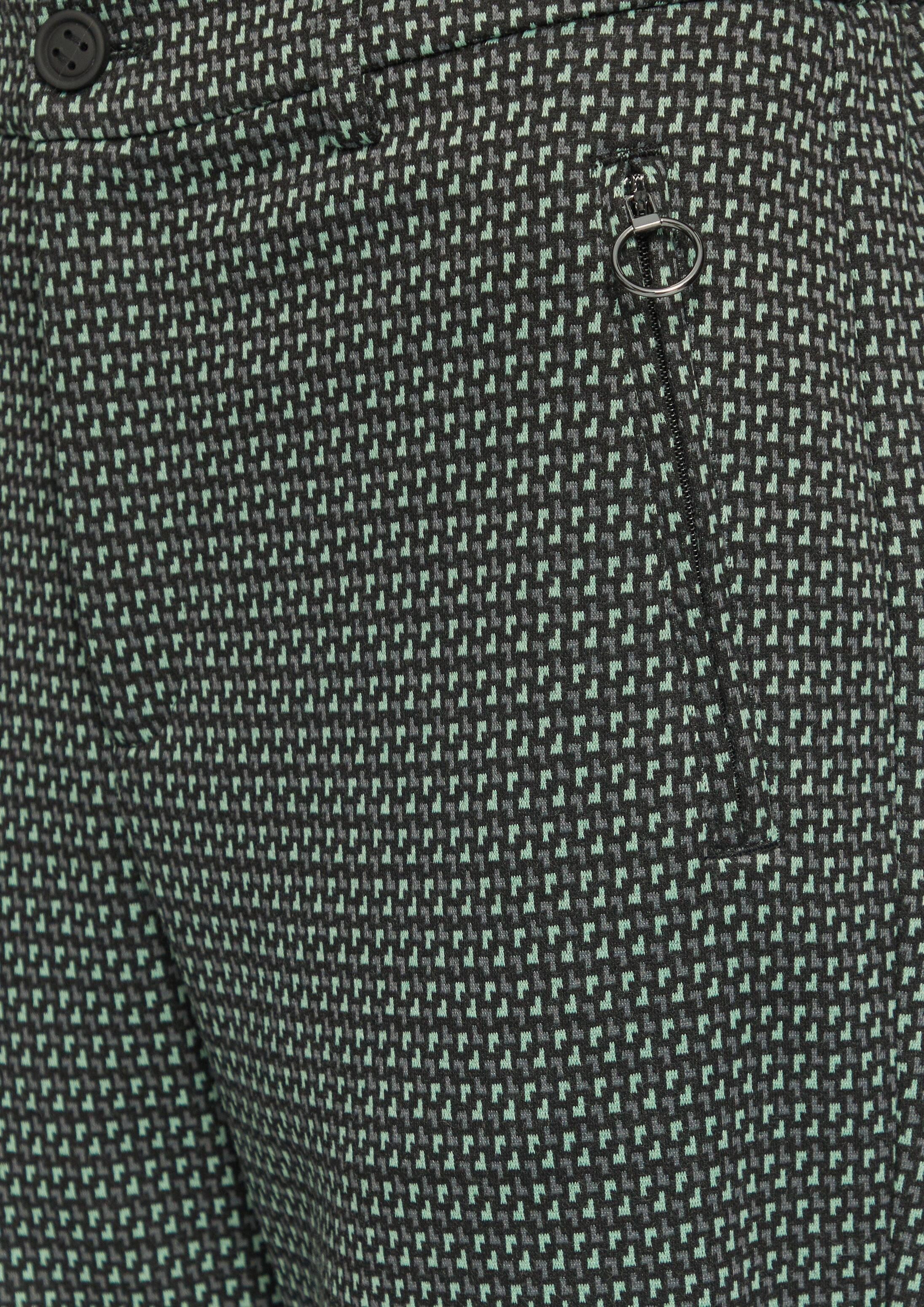 s.Oliver 7/8-Hose Hose Gemusterte Stoffhose mit elastischem Bund