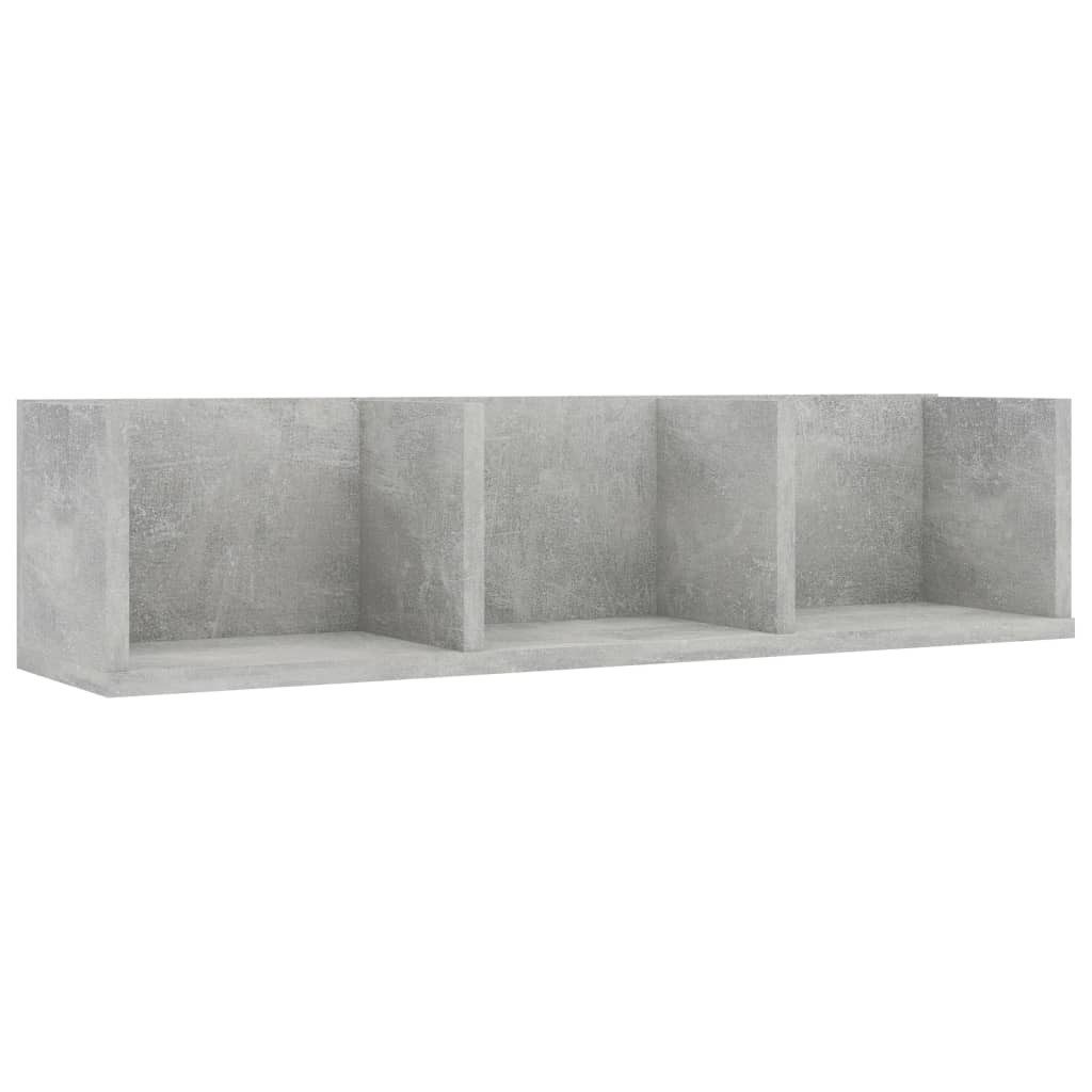 vidaXL Wandregal, CD-Wandregal Betongrau 75x18x18 cm günstig online kaufen