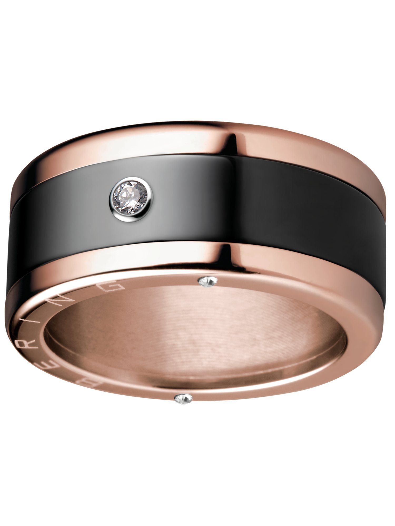 Bering Fingerring Bering Damen-Edelstahlring Edelstahl Zirkonia, Zirkonia