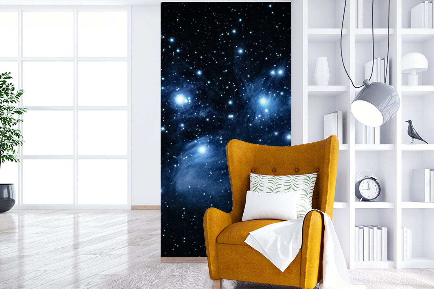 - (2 bedruckt, Wohnzimmer Mädchen Fototapete - Jungen - - Universum für St), Planeten Vliestapete Schlafzimmer Matt, Küche, Sterne MuchoWow - Kinder, Fototapete