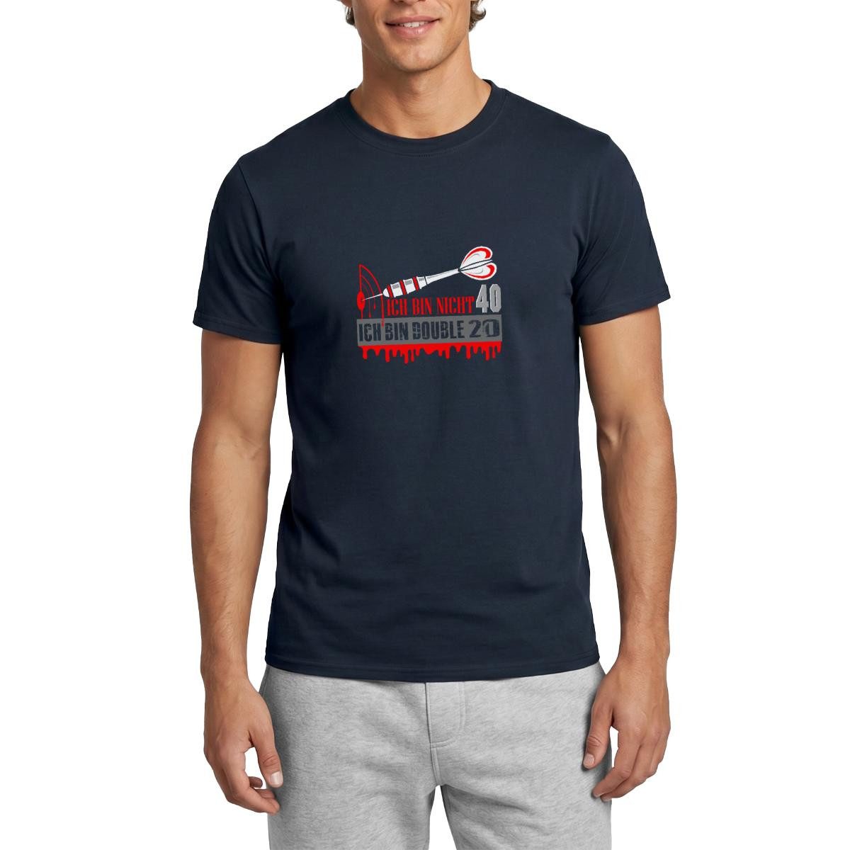 T-Shirt 40. Geburtstag, Darts Design, Double 20 Männer T-Shirt