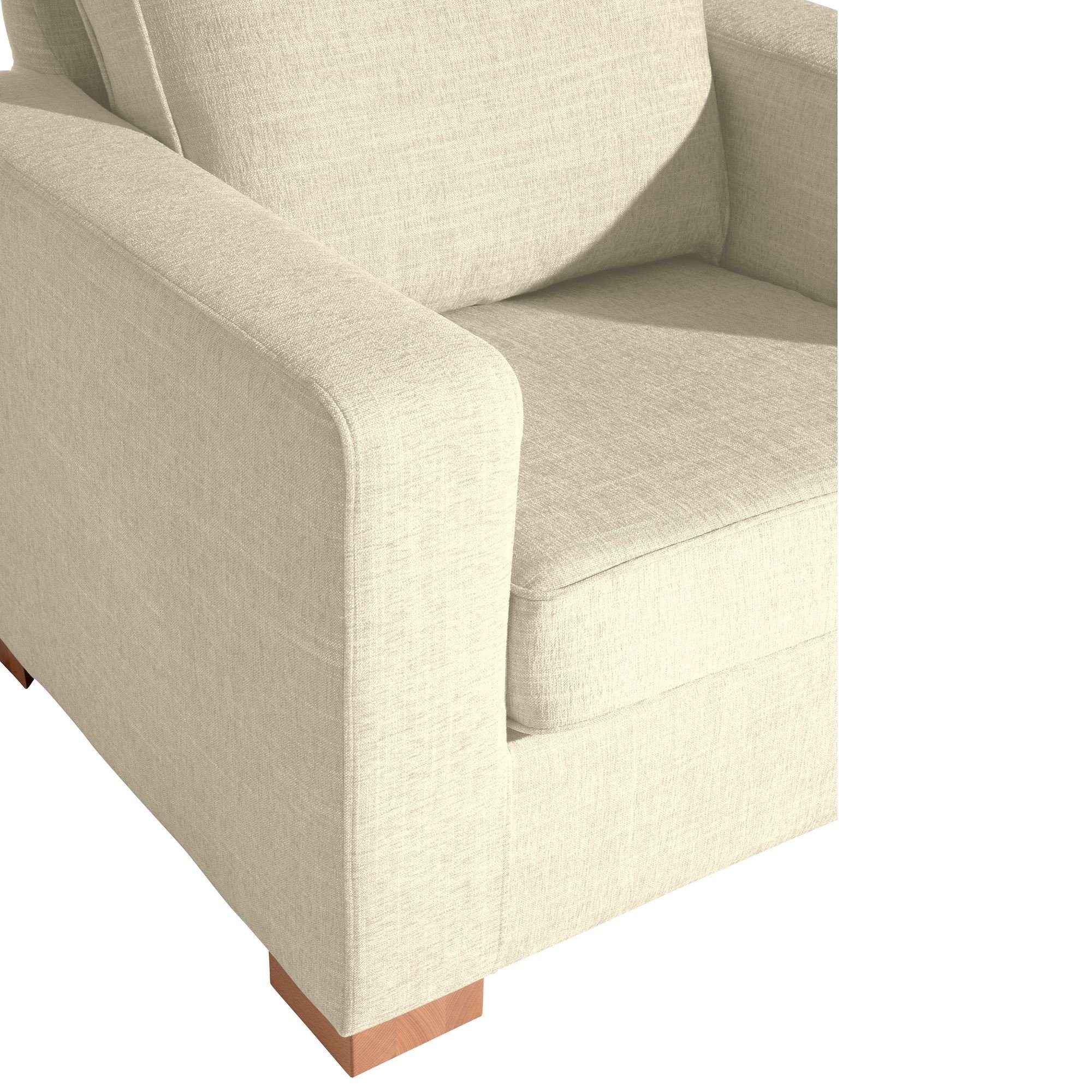 aufm Bezug Sessel Sessel beige 1-St), Buche Kasia 22309 Sitz (Sparpreis 58 / verarbeitet,bequemer natur hochwertig Kostenlosem Chenille Versand, inkl. Kessel