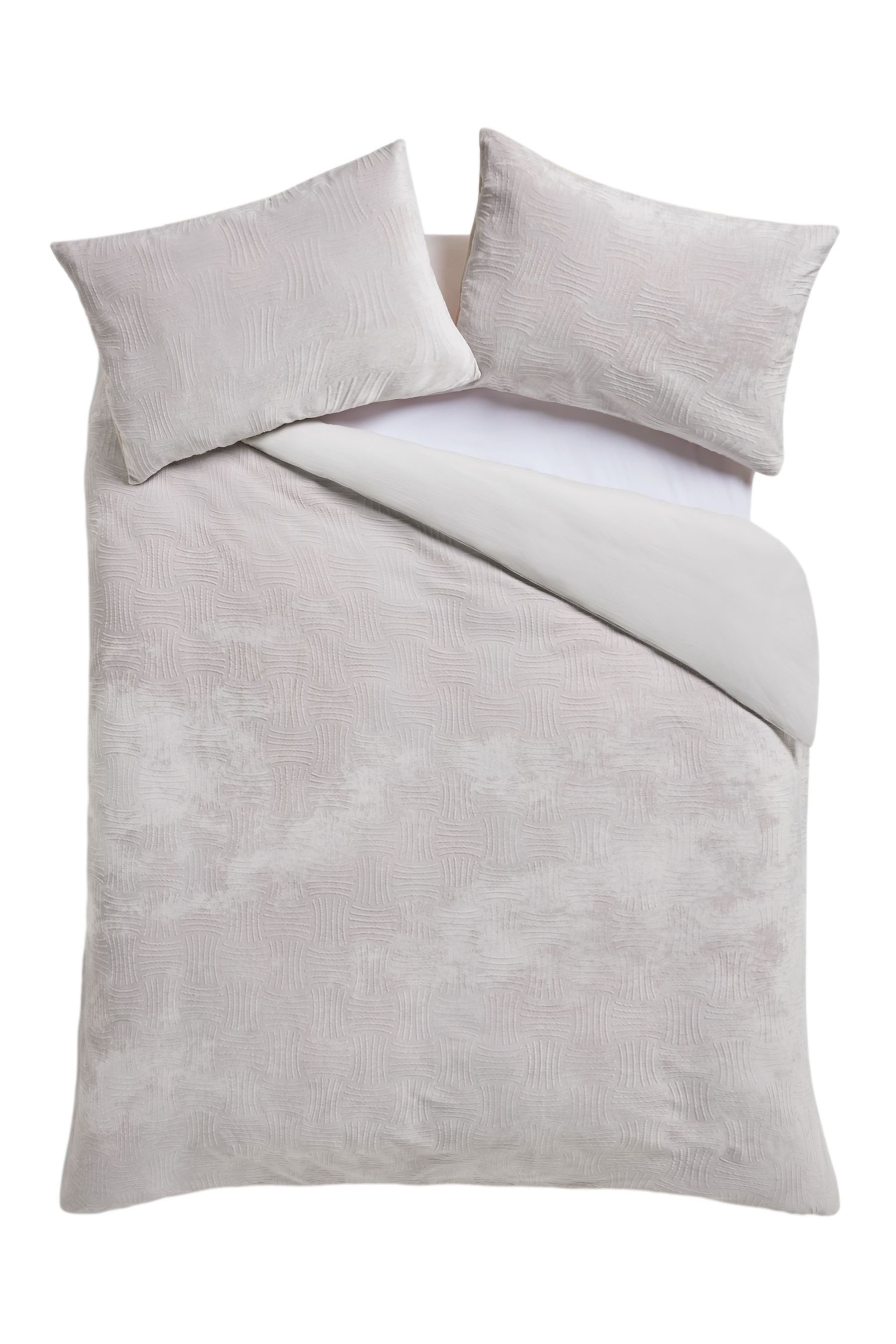 Next Bett-Set Strukturiertes Samt-Bettset