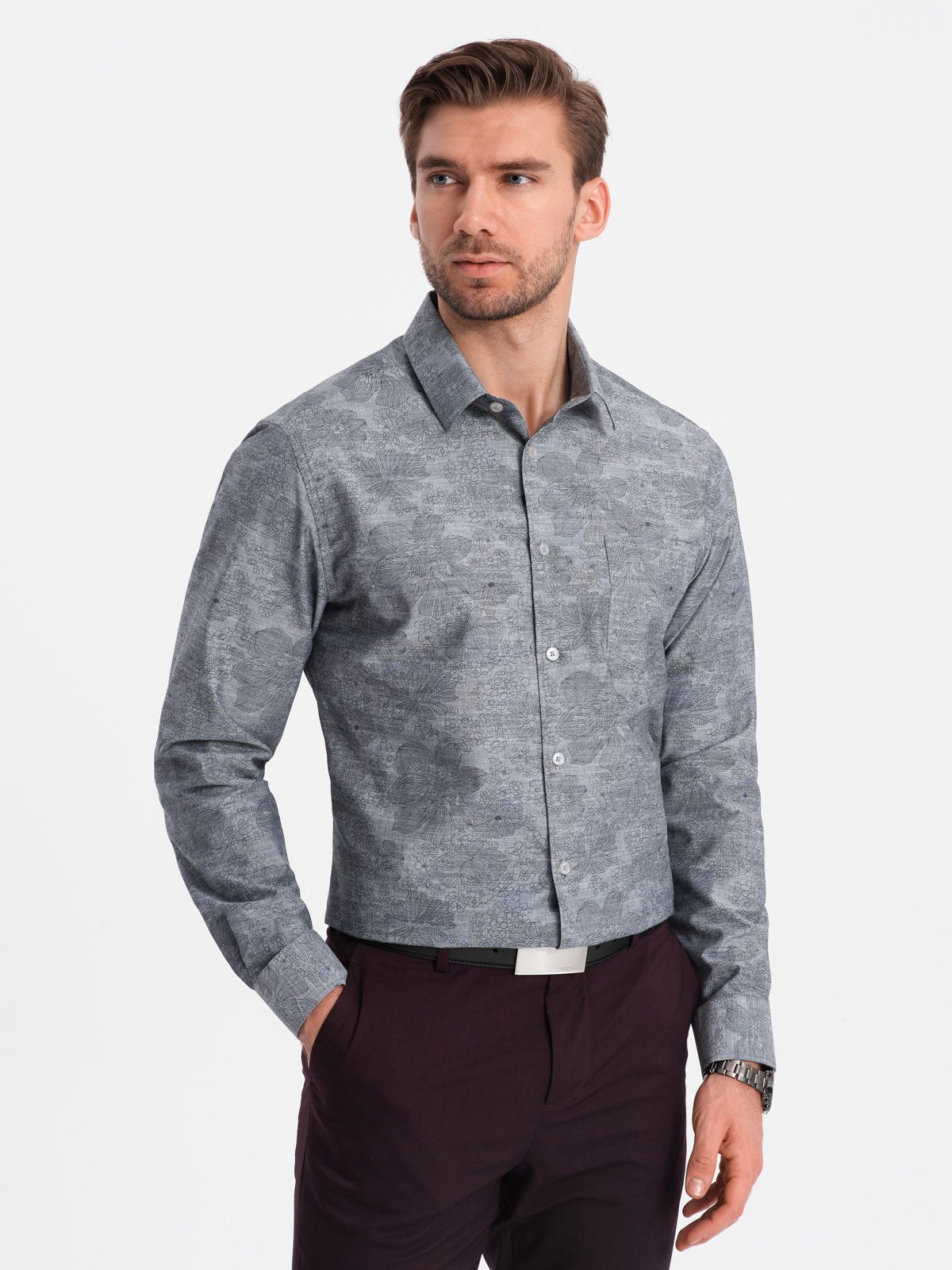 Flanellhemd Klassisches Herrenhemd aus kariertem Flanell aus Baumwolle