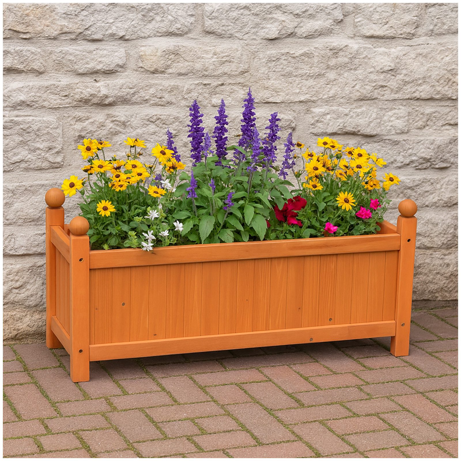 HTI-Living Blumenkasten Holz-Pflanzkasten in Braun (Stück, 1 St., 1 Blumenkasten ohne Dekoration), Blumenkasten