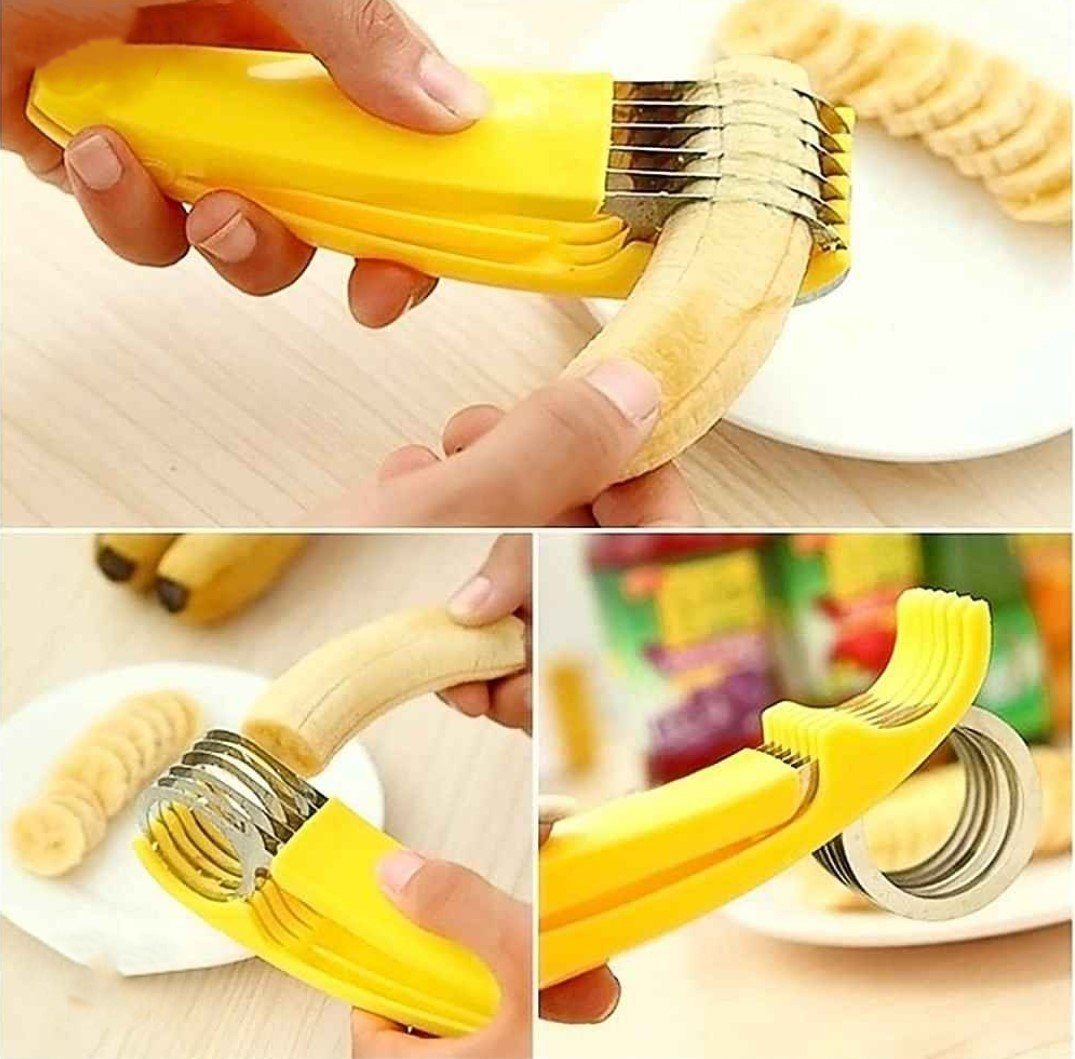 Nur Online 75 Obstschneider Bananen Schneider,Gemüse Schneider, Kunststoff,Edelstahl – Bild 5 von 5