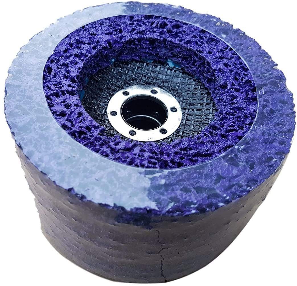 Rostio Schleifscheibe 5 (5 mm Flex Reinigungsscheibe, 115 x St) Winkelschleifer Scheibe lila CSD 