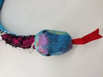 soma Kuscheltier Plüschtier Plüschschlange XXL 110cm blau Pink Glitzer Plüsch-Schlange (1-St), Super weicher Plüsch Stofftier Kuscheltier für Kinder zum spielen