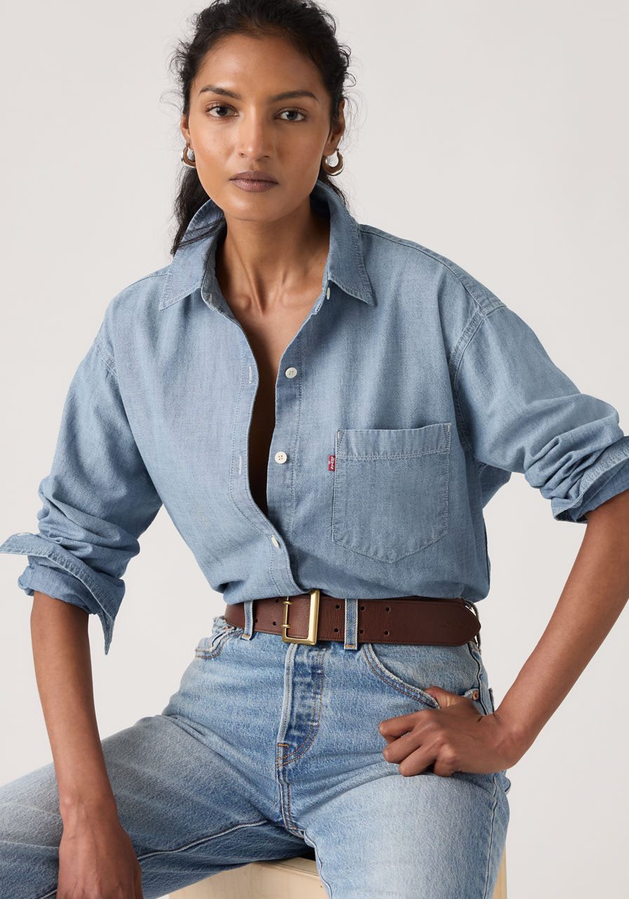 Levi's® Jeansbluse HARLIE BOYFRIEND SHIRT mit Brusttasche
