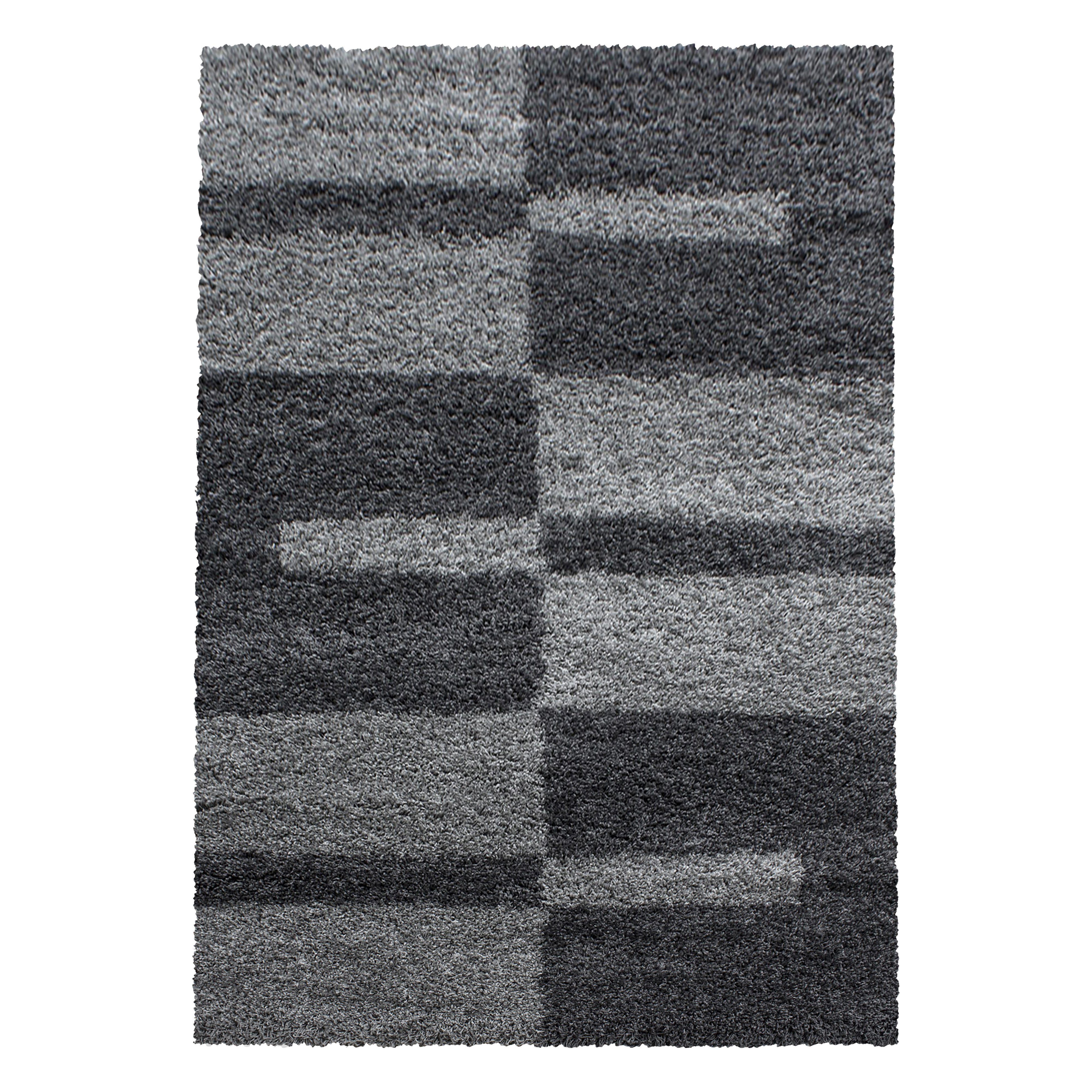 Stilvoll Günstig Hochflor-Teppich Teppich für den Flur oder Küche Kariertes Design, Läufer, Höhe: 30 mm