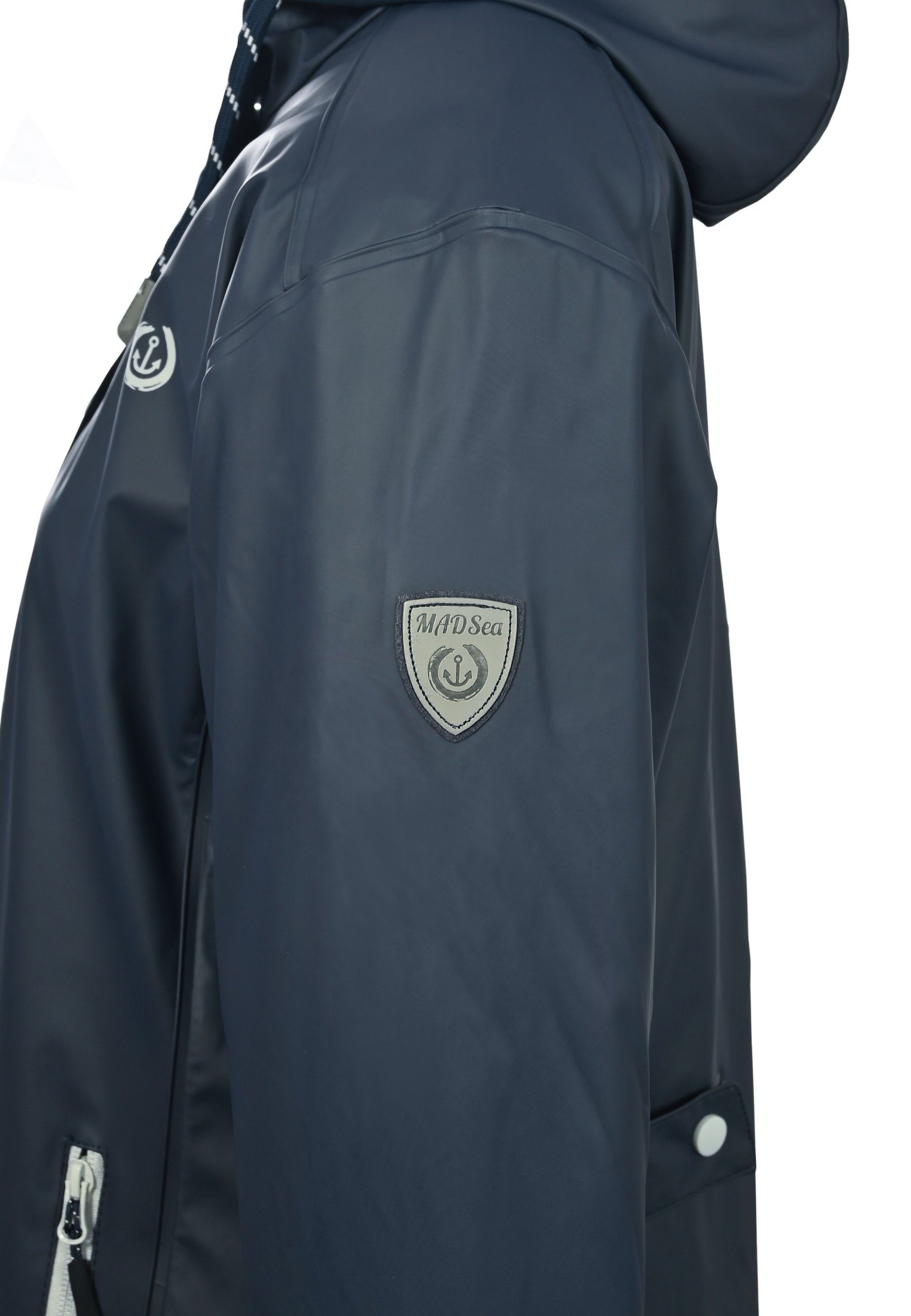 MADSea Regenjacke Friesennerz Navy maritimer Regenmantel wasserdicht und tailliert – Bild 5 von 5