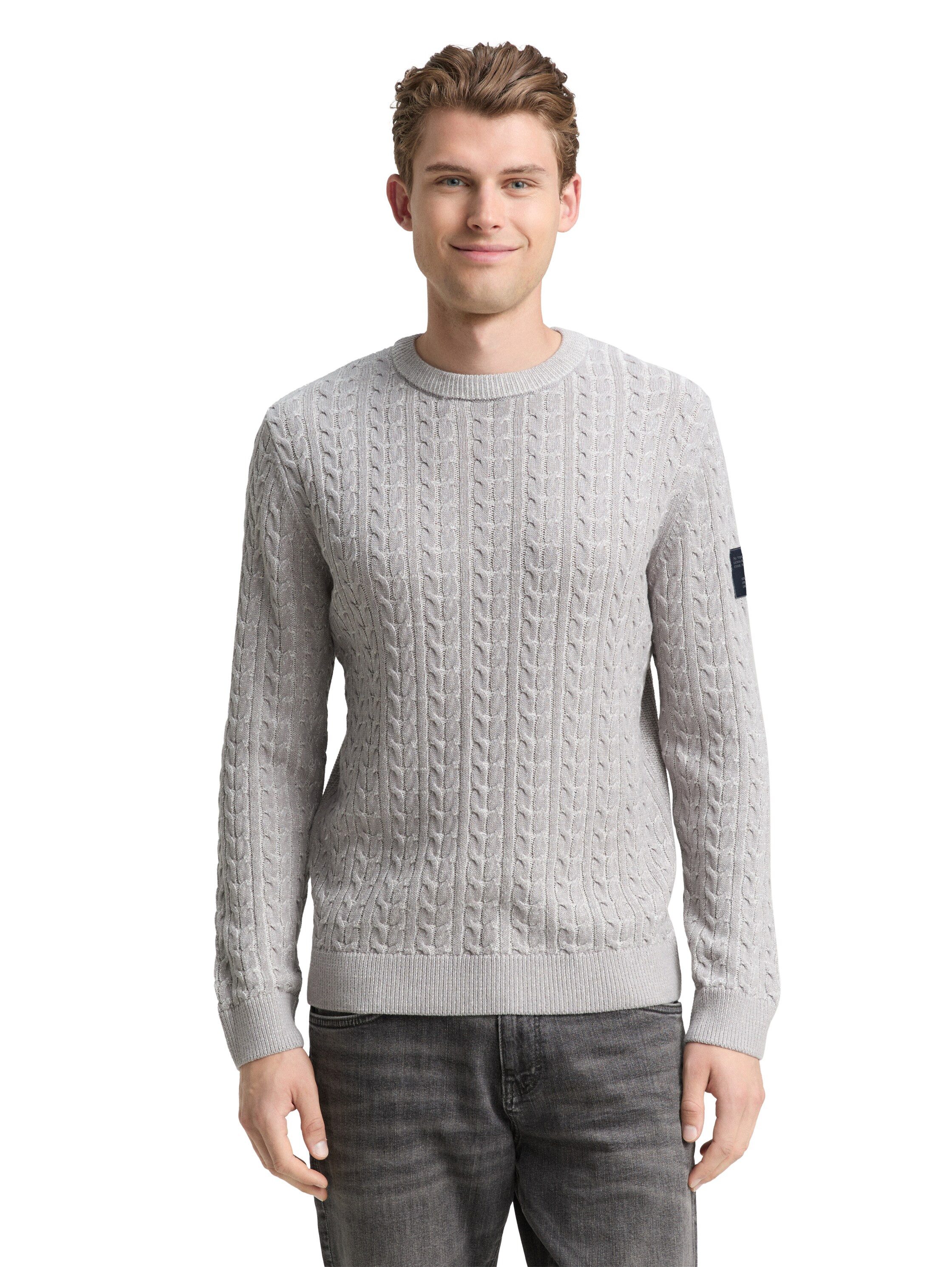 TOM TAILOR Rundhalspullover mit Rippbündchen günstig online kaufen