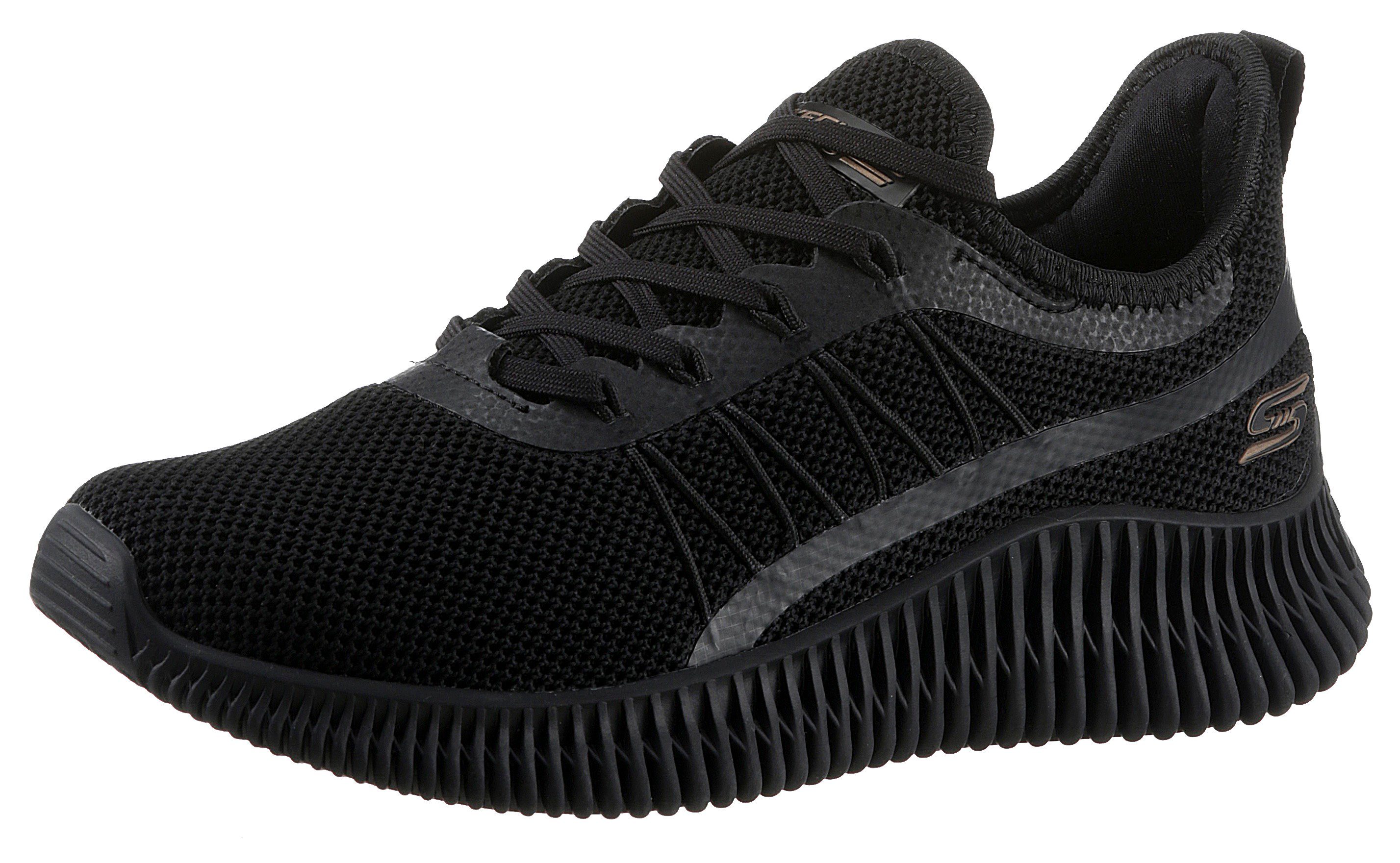 schwarz-uni GEO- Slip-On BOBS Skechers Verarbeitung in veganer Sneaker