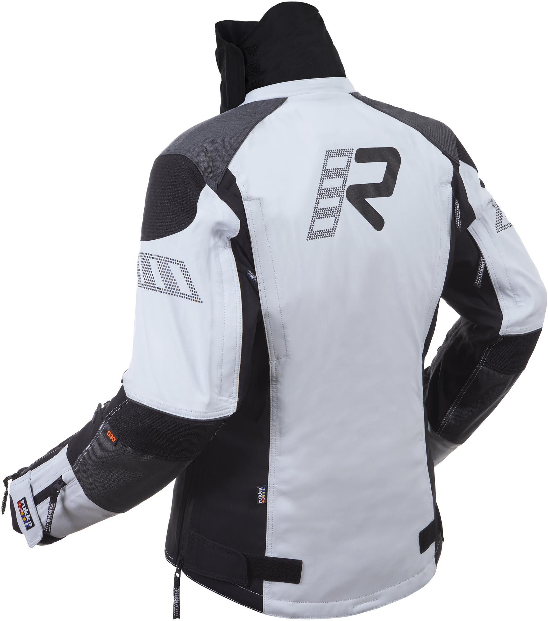 Rukka Motorradjacke Flexorina wasserdichte Damen-Motorrad-Textiljacke 3-Lagen-Laminat,Rückenprotektor enthalten,Verbindungsreißverschlu