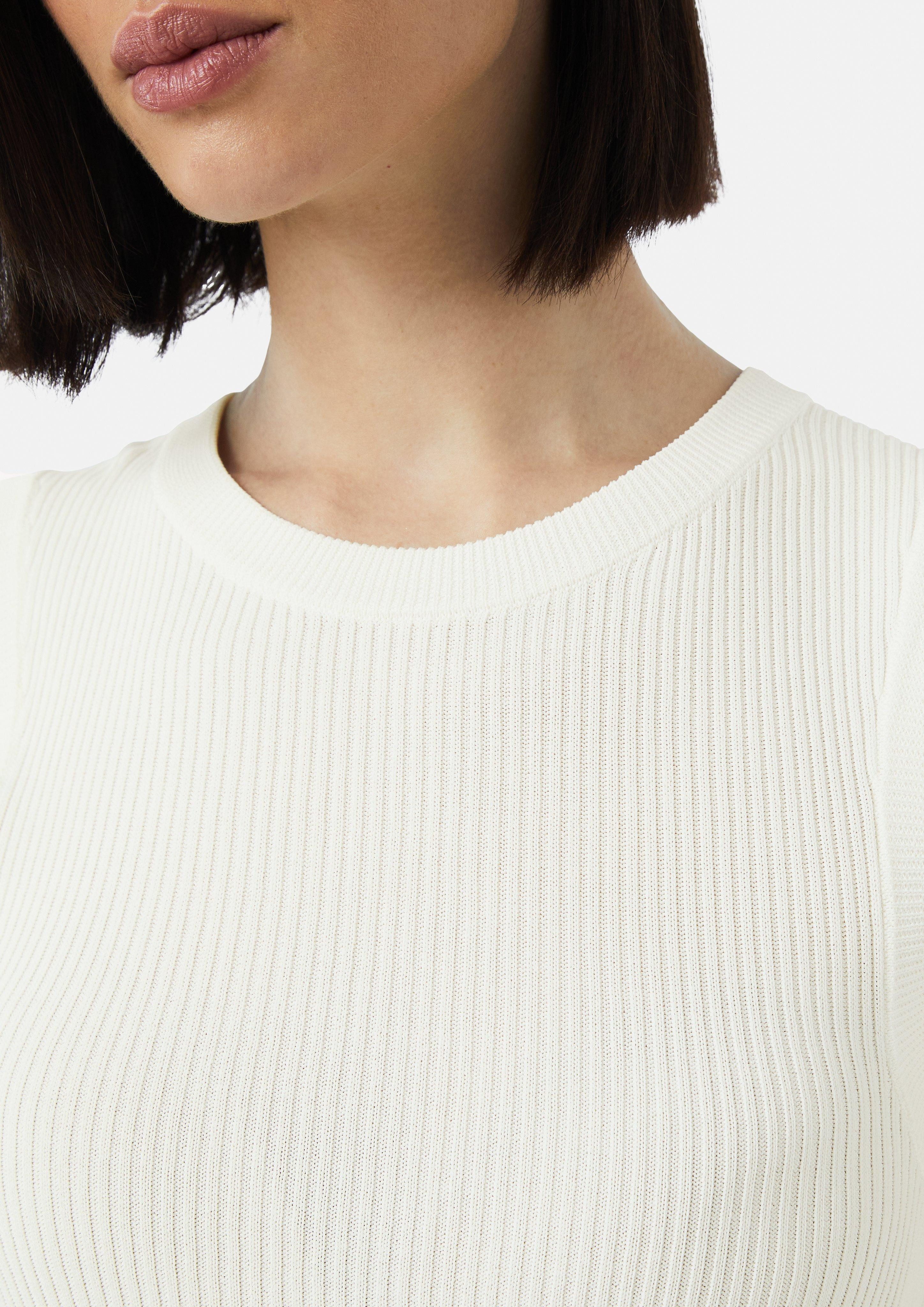 Comma Pullunder Geripptes Stricktop aus Viskosemix günstig online kaufen