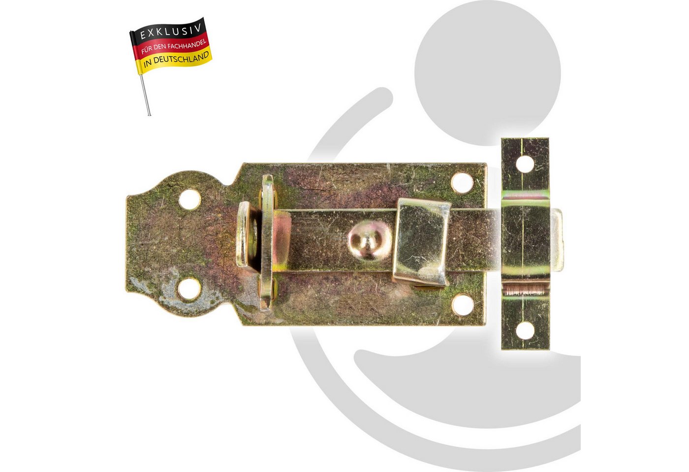 Thumbnail - MASTERPROOF PROFESIONAL Türriegel Schlossriegel gerade mit flachem Griff und Schlaufe, Stahl