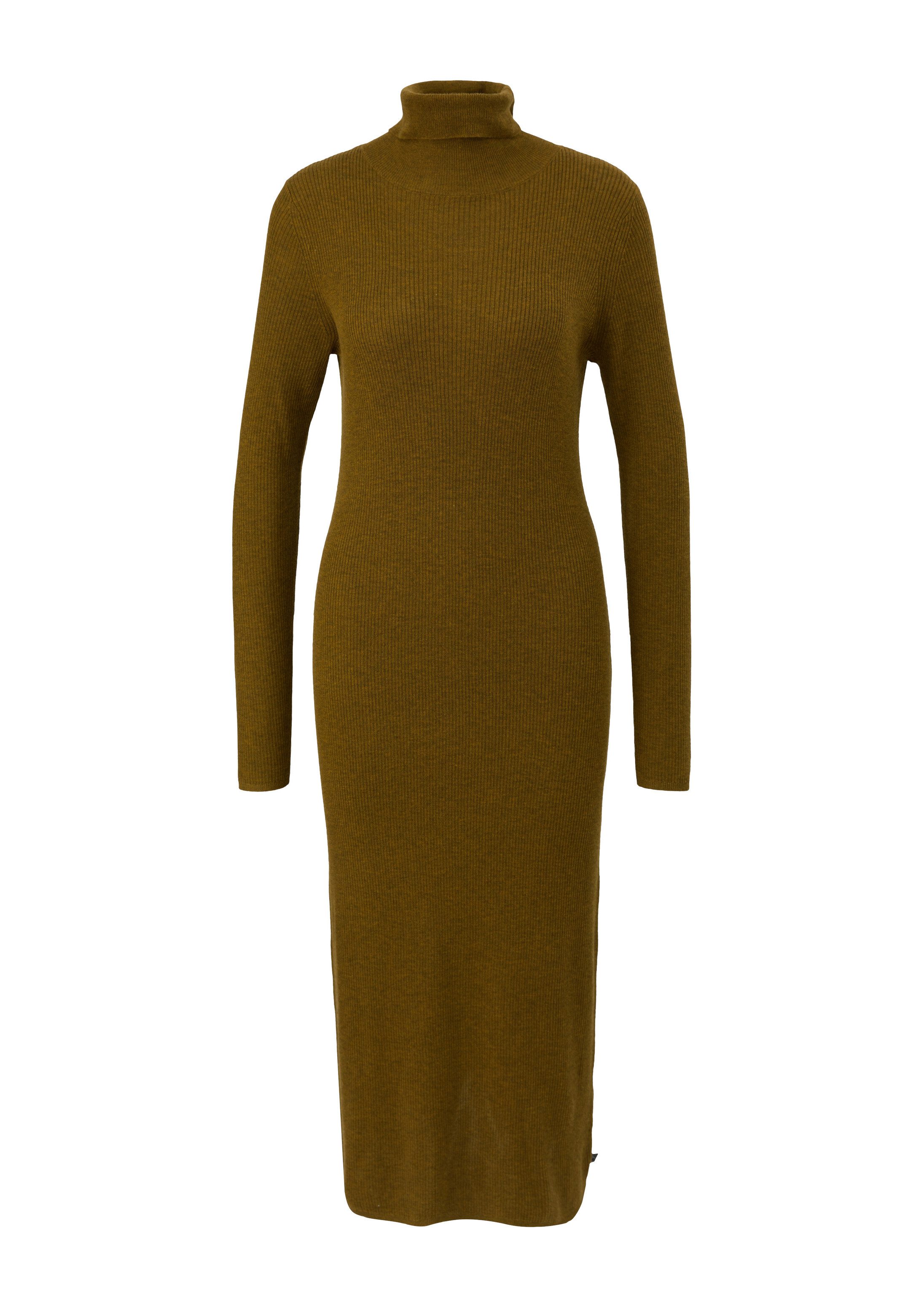 QS Midikleid Kleid Midikleid aus Feinstrick
