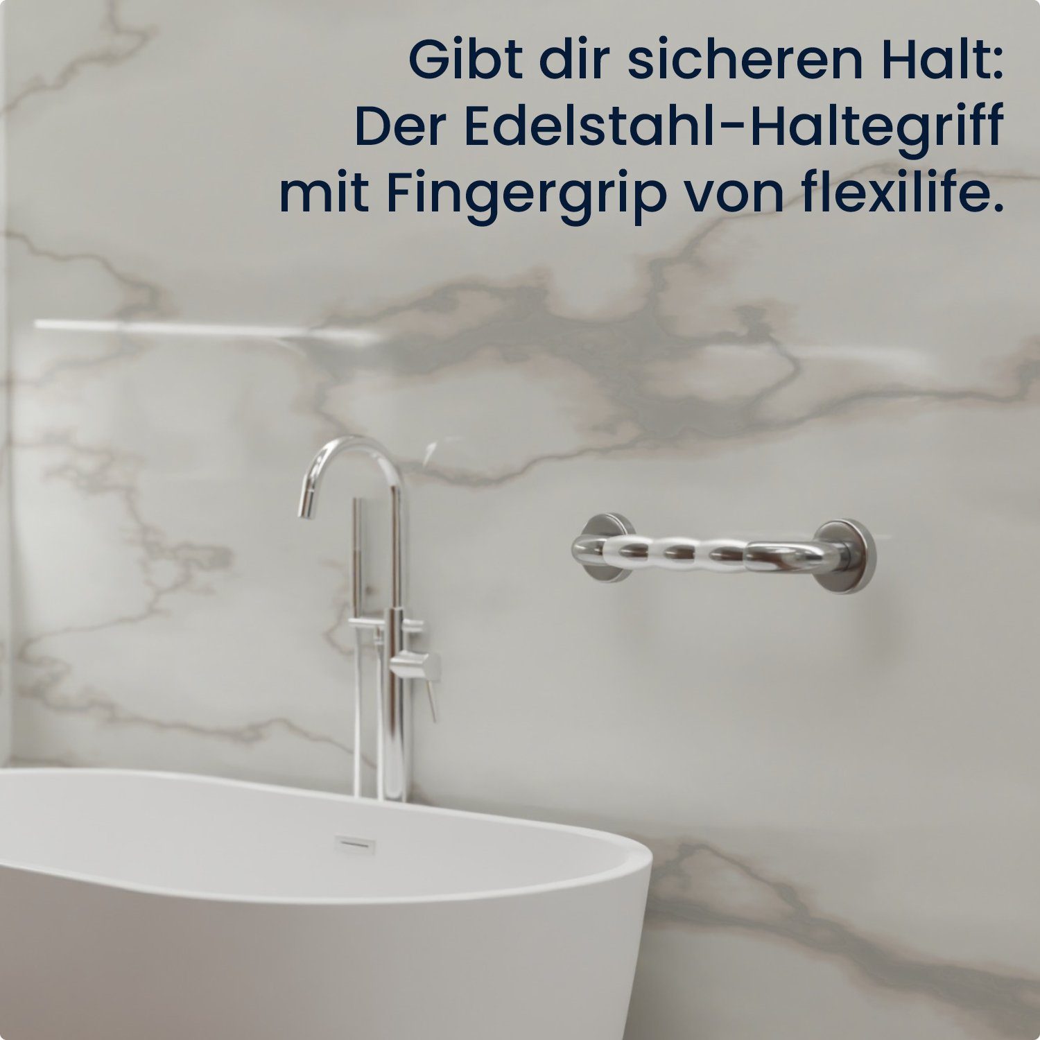 flexilife Haltegriff Wandgriff für Senioren, stabiler Badewannengriff Haltegriff Duschgriff