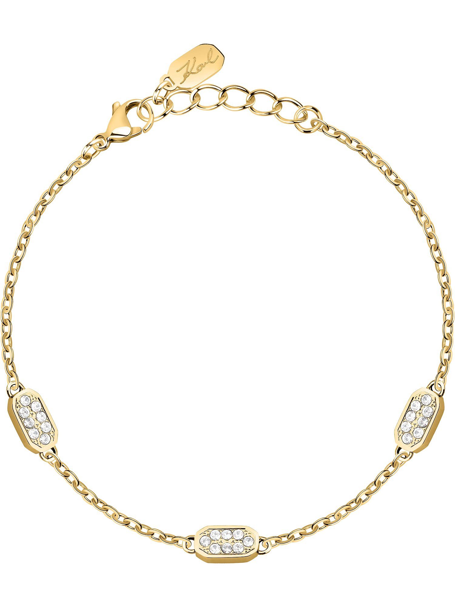 KARL LAGERFELD Armband Karl Lagerfeld Damen-Armband Edelstahl Kristall, Crystals