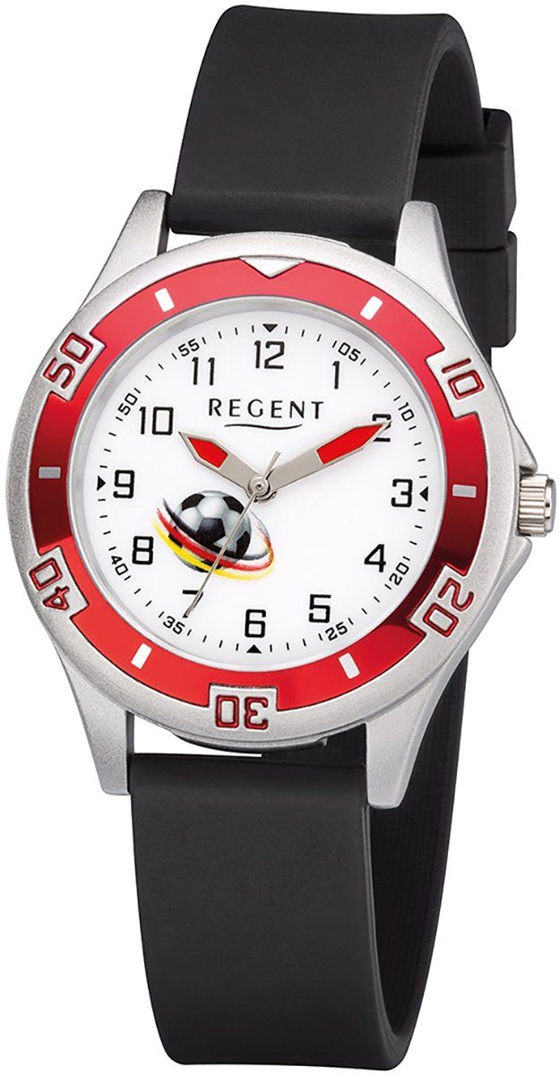 (ca. Kunststoff Quarz, F-1211 Kunststoffarmband Quarzuhr Uhr Kinder Armbanduhr Regent rund, Regent Kinder mittel 35mm),