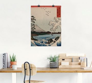Artland Kunstdruck Das Meer bei Satta in der Provinz Suruga, Gewässer (1 St), als Leinwandbild, Wandaufkleber oder Poster in versch. Größen