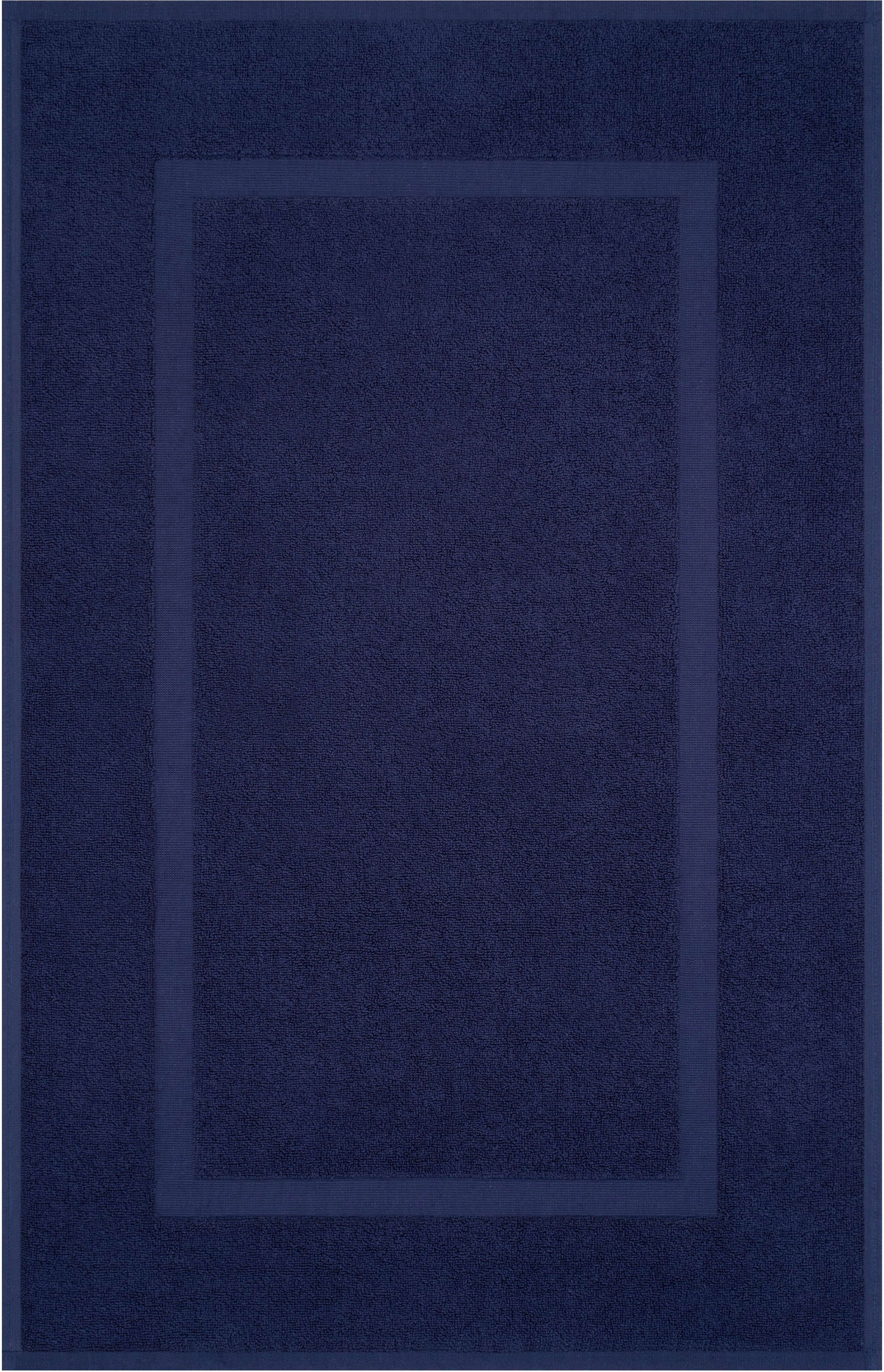 HAMMETEX Badematte Hotelmatte, Duschvorleger, Höhe 5 mm, rutschhemmend beschichtet, beidseitig nutzbar, Baumwolle, rechteckig, 2-teiliges Set, einfarbig, 100% Baumwolle