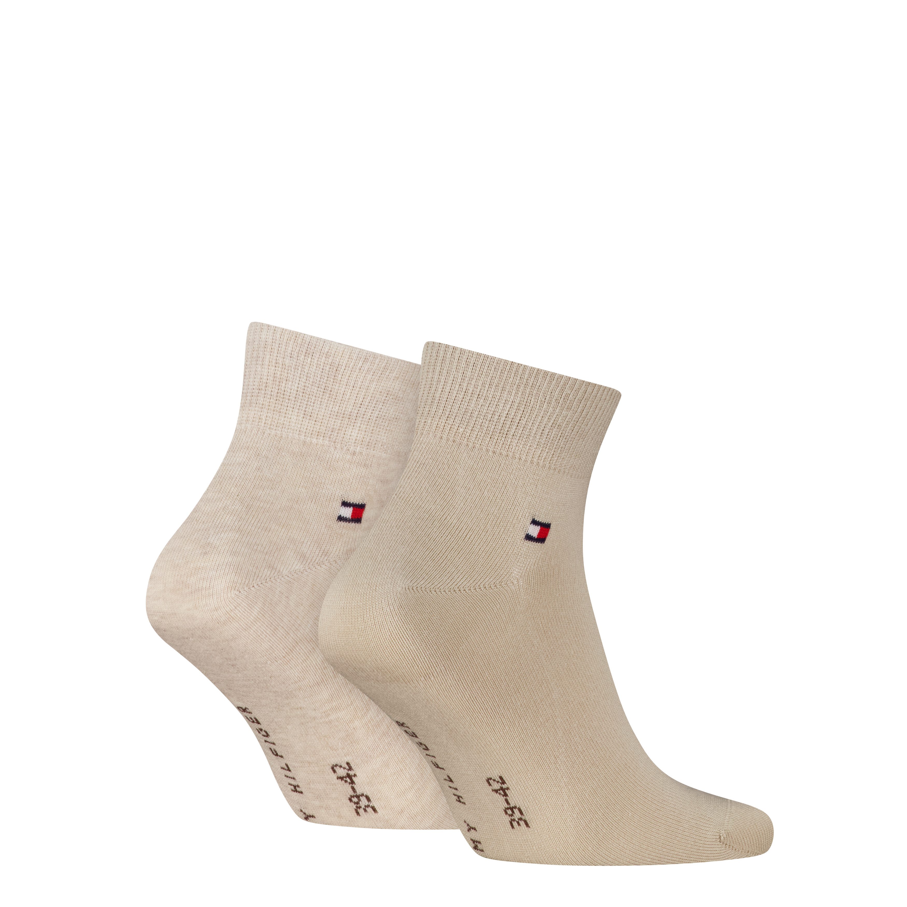 Tommy Hilfiger Kurzsocken TH MEN QUARTER (2 Paar) weicher, elastischer Rippenbund, klassisches Tommy Hilfiger Logo