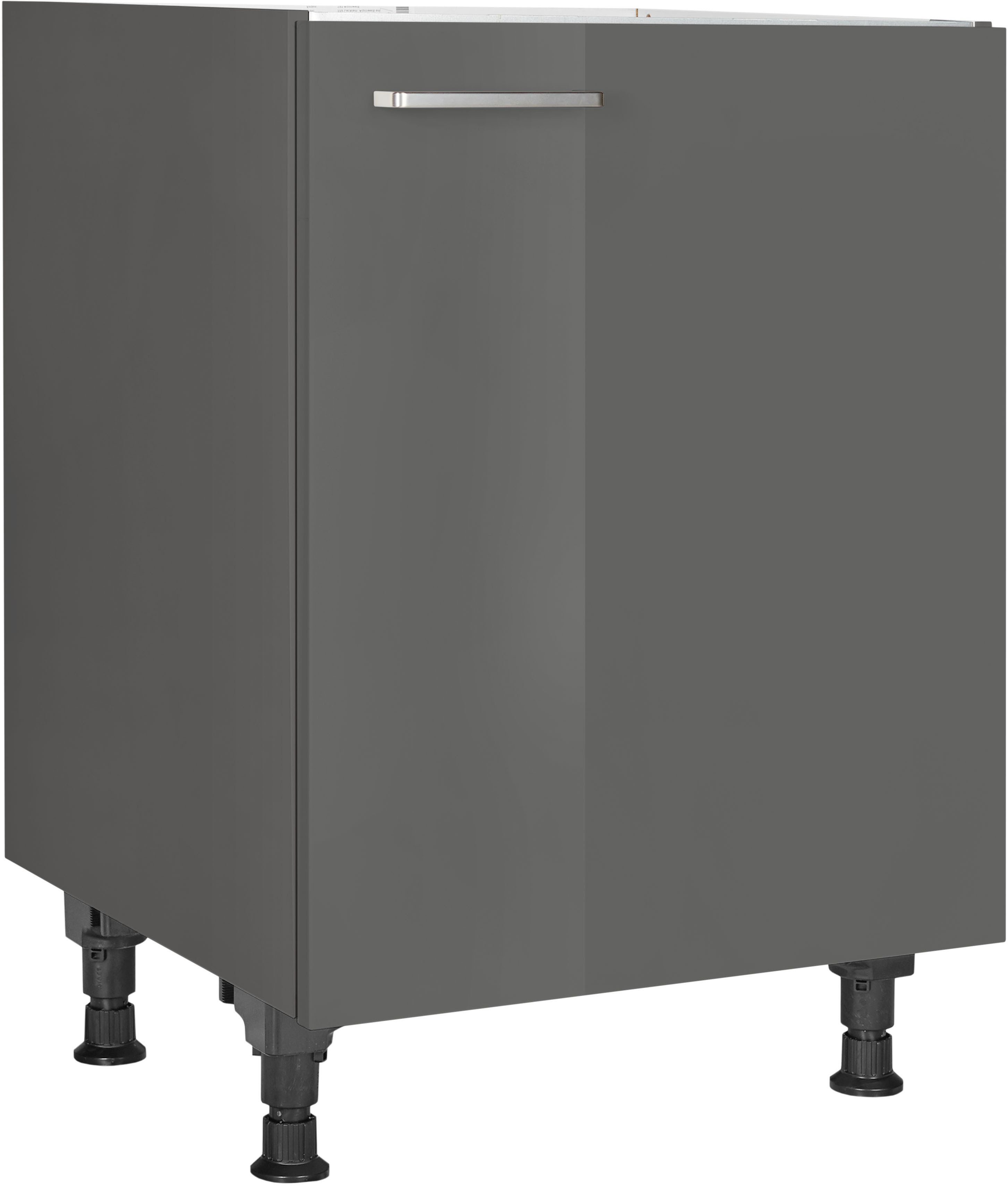 nobilia® Spülenschrank "Flash", Ausrichtung wählbar, vormontiert, in den Breiten 45 und 60 cm, mit höhenverstellbaren Sockelfüßen