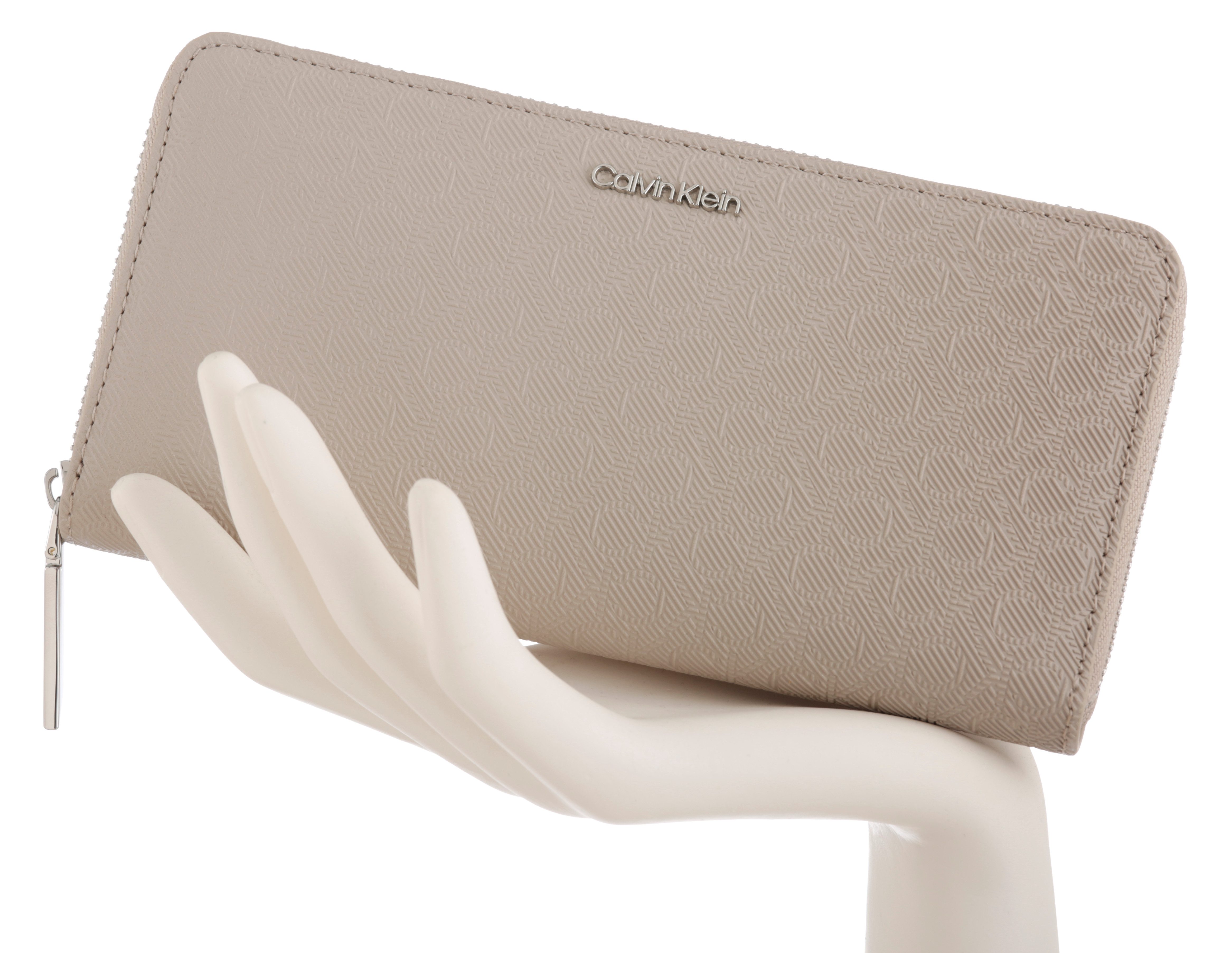 Calvin Klein Geldbörse "Ruched LONG L-ZIP", Damen Geldbeutel, Portemonnaie günstig online kaufen